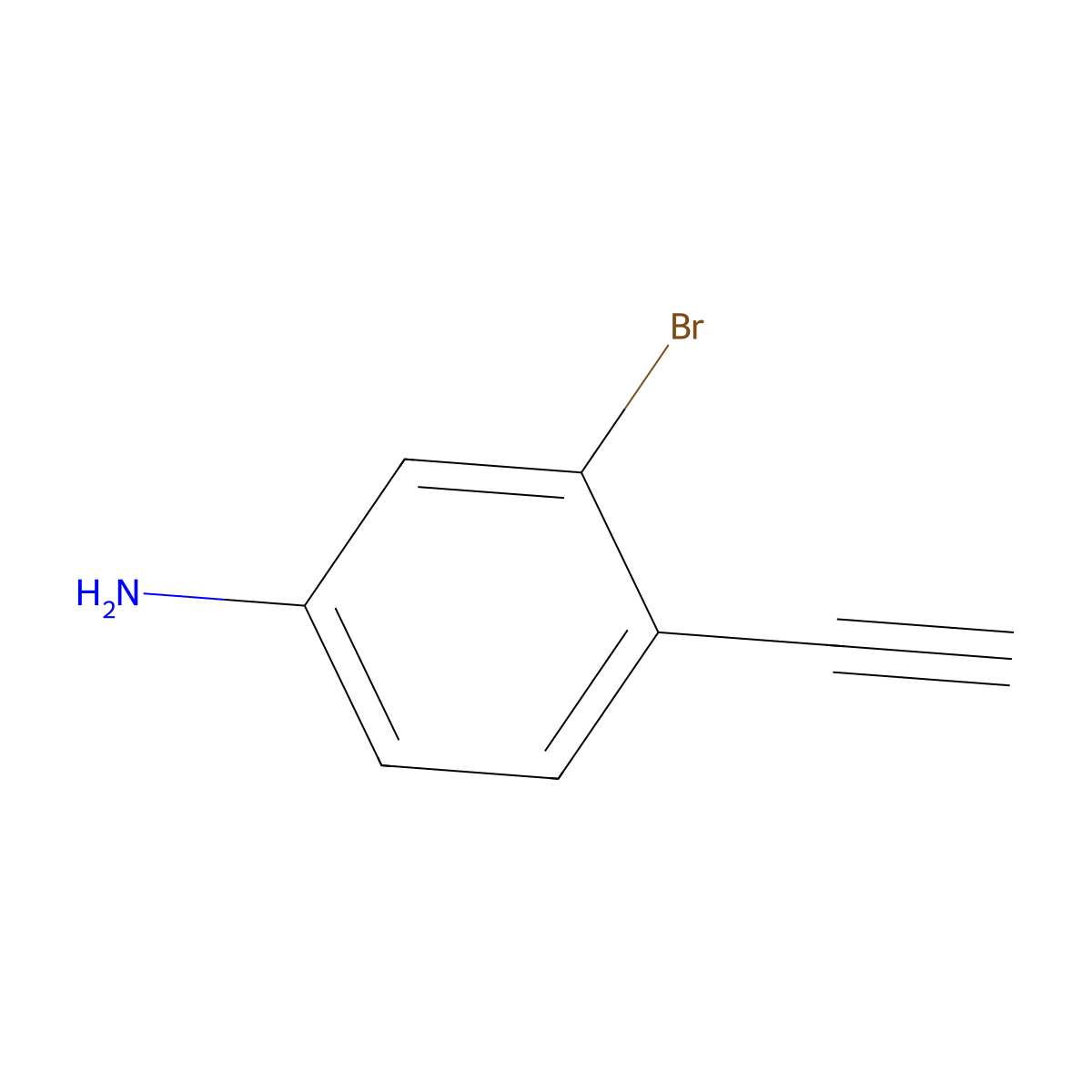3-Bromo-4-ethynylaniline molecular structure, CAS 1260808-72-7