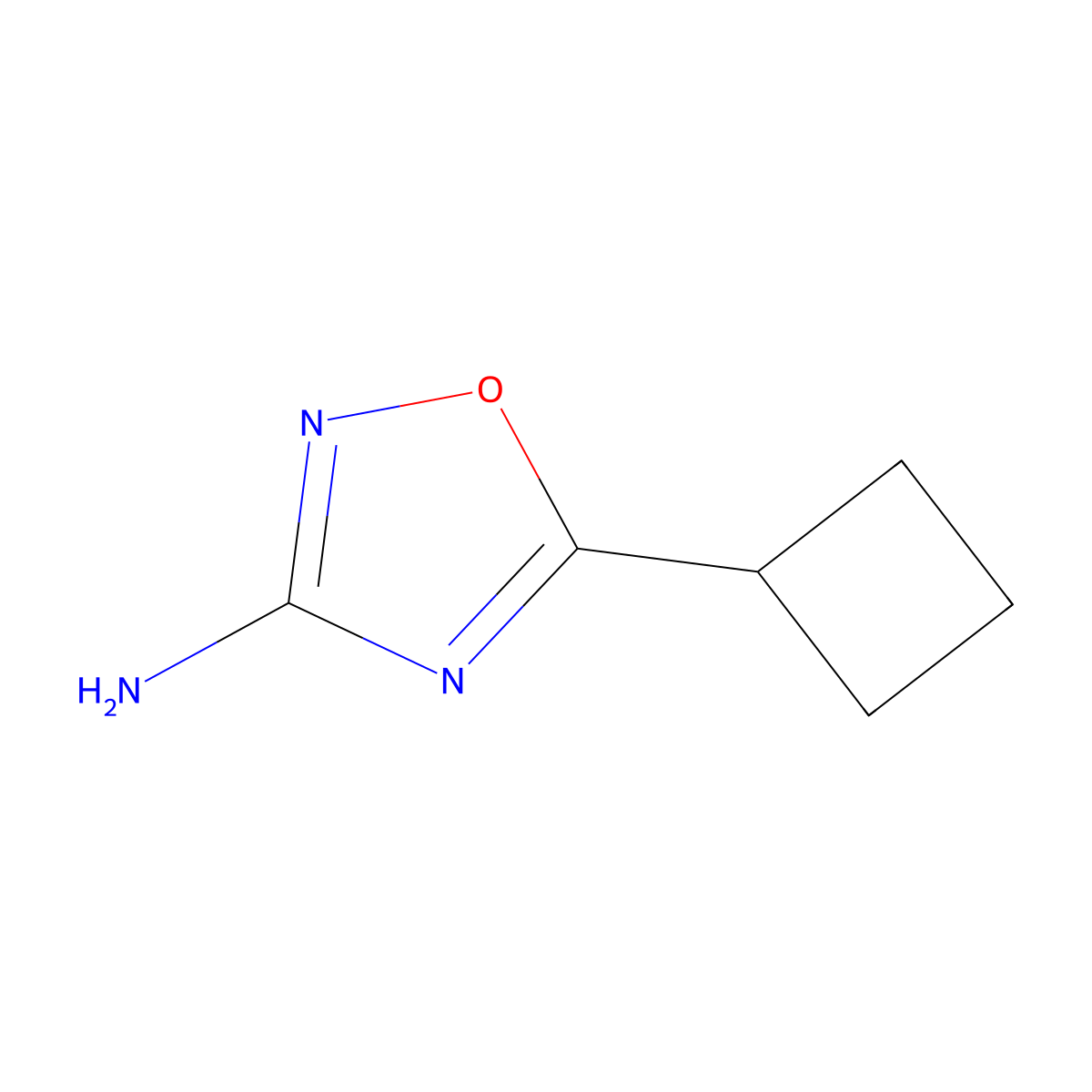 5-Cyclobutyl-1,2,4-oxadiazol-3-amine molecular structure, CAS 1260809-16-2