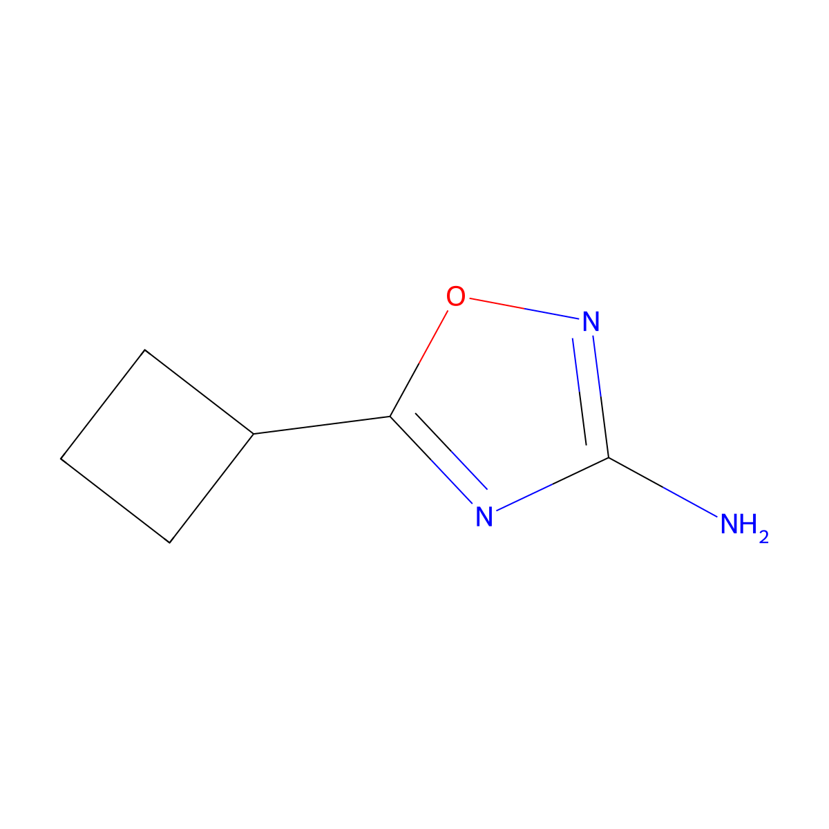 5-Cyclobutyl-1,2,4-oxadiazol-3-amine molecular structure, CAS 1260809-16-2