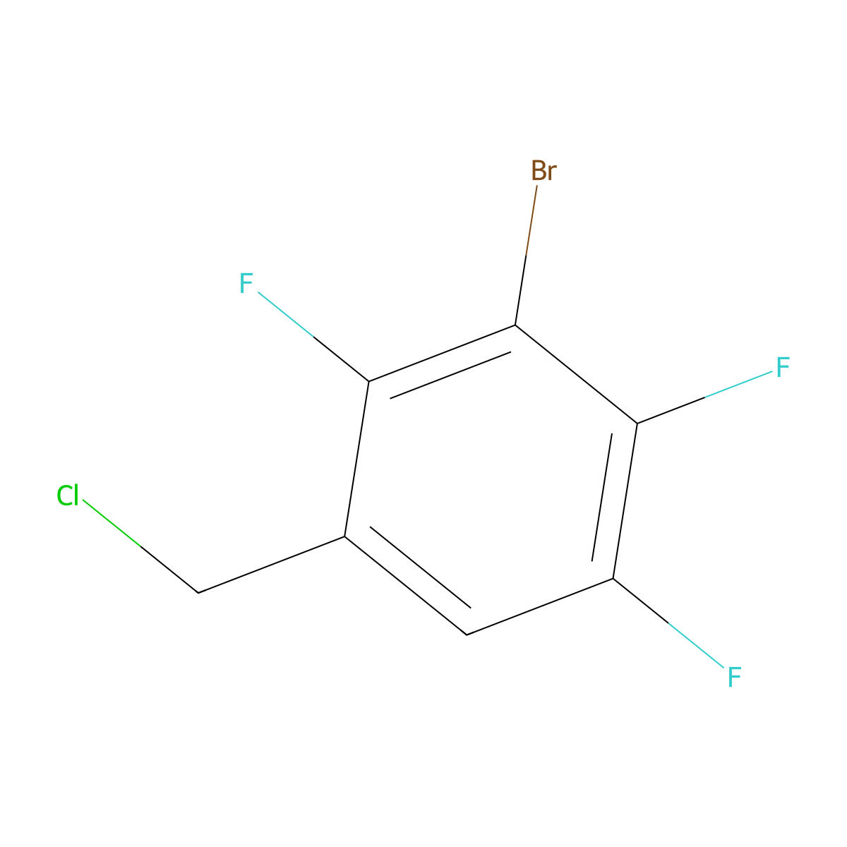 3-Bromo-1-(chloromethyl)-2,4,5-trifluorobenzene molecular structure, CAS 1260809-88-8