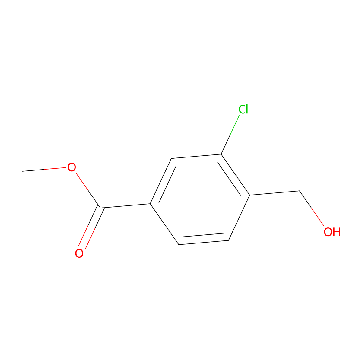 Methyl 3-chloro-4-(hydroxymethyl)benzoate molecular structure, CAS 1260809-99-1