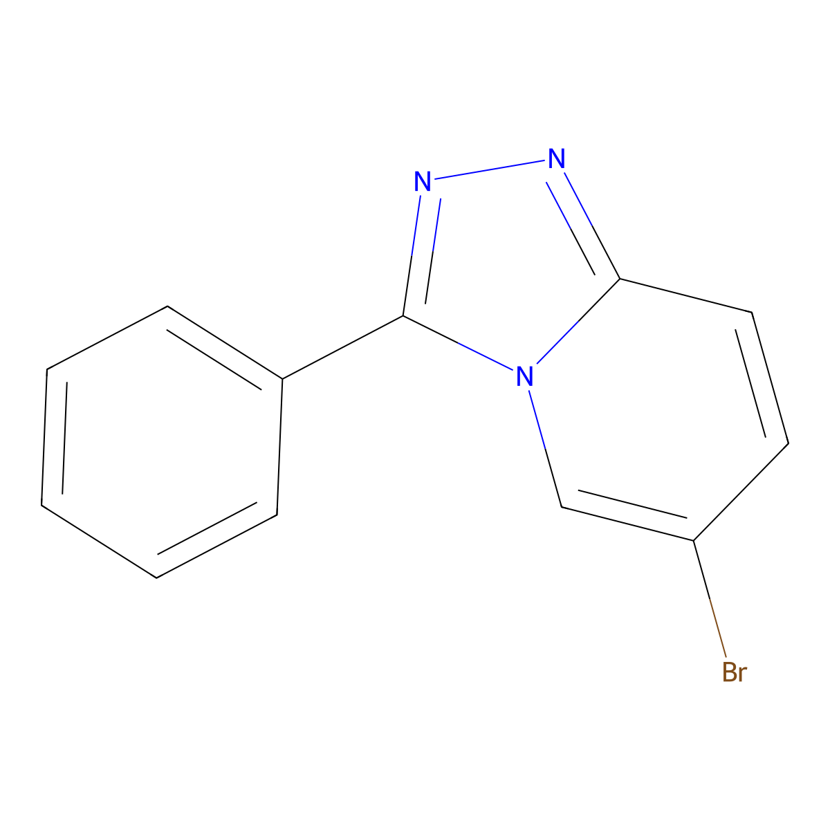 6-Bromo-3-phenyl-[1,2,4]triazolo[4,3-a]pyridine molecular structure, CAS 1260810-02-3