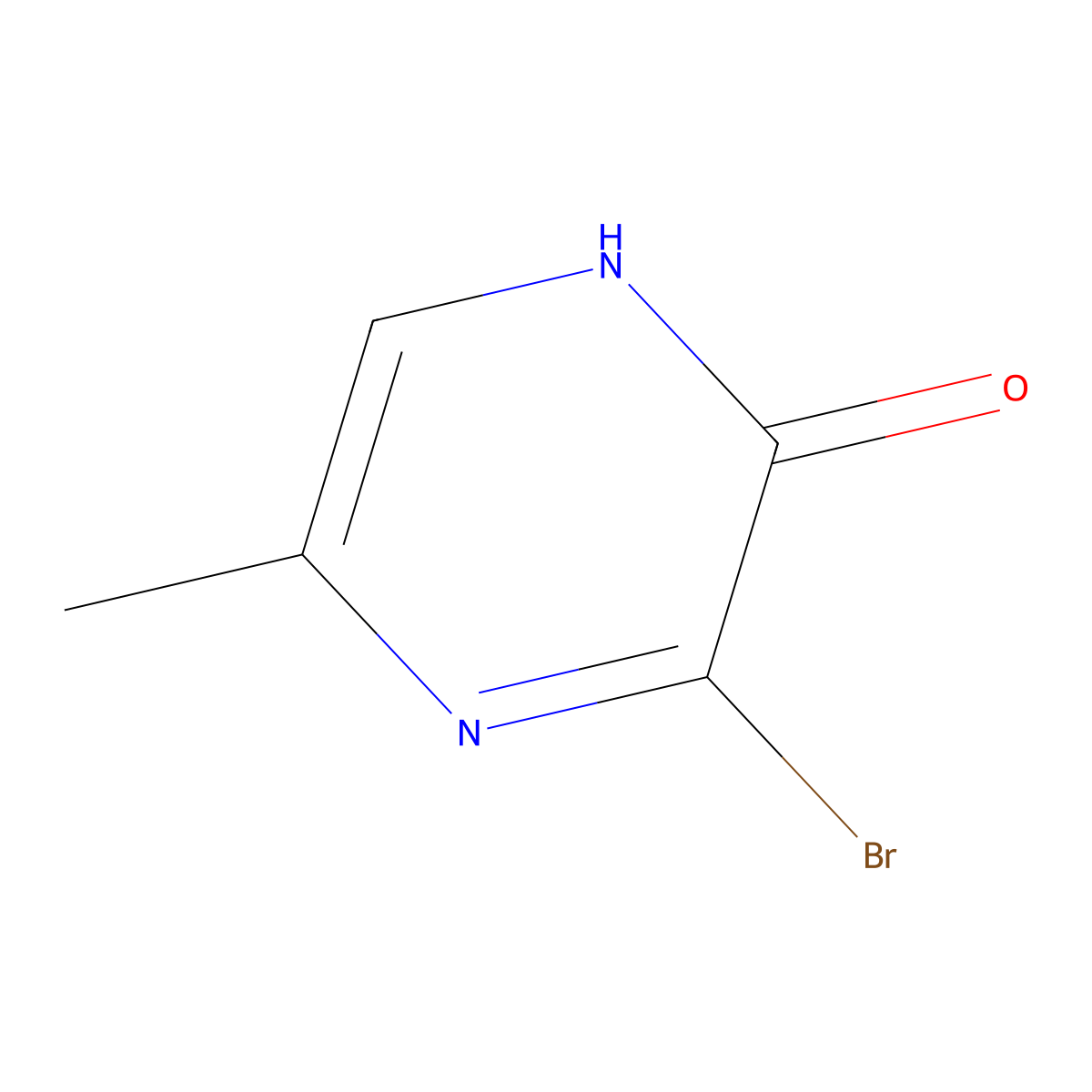 3-Bromo-5-methylpyrazin-2(1H)-one molecular structure, CAS 1260810-61-4