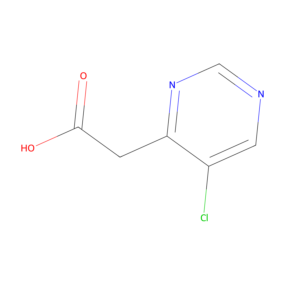 2-(5-Chloropyrimidin-4-yl)acetic acid molecular structure, CAS 1260811-07-1