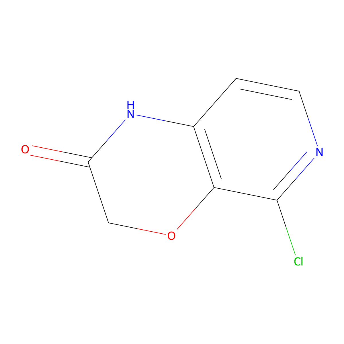 5-Chloro-1H-pyrido(3,4-b)(1,4)oxazin-2(3H)-one molecular structure, CAS 1260811-66-2