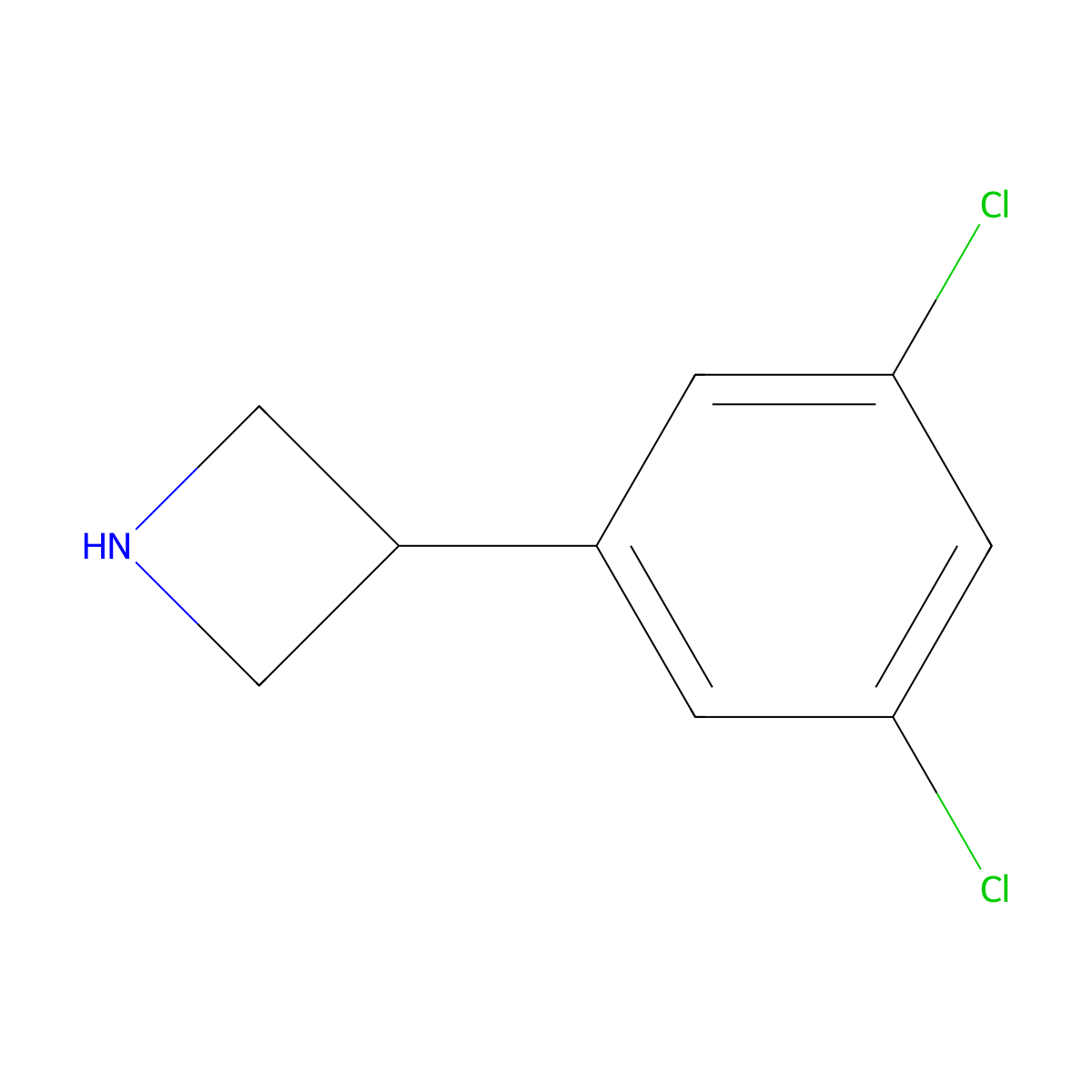 3-(3,5-Dichlorophenyl)azetidine molecular structure, CAS 1260811-88-8