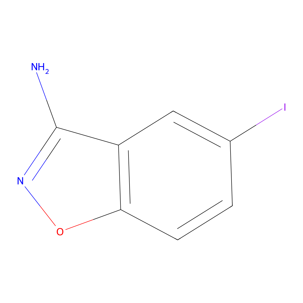 5-Iodobenzo[d]isoxazol-3-amine molecular structure, CAS 1260812-04-1