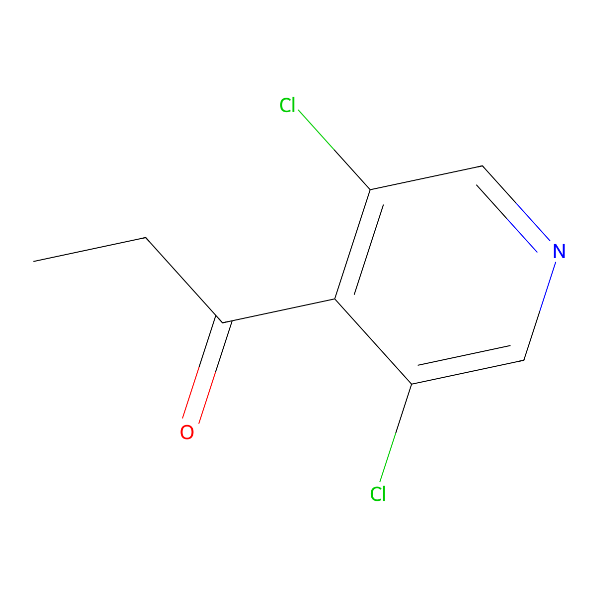 1-(3,5-Dichloro-4-pyridinyl)-1-propanone molecular structure, CAS 1260812-17-6
