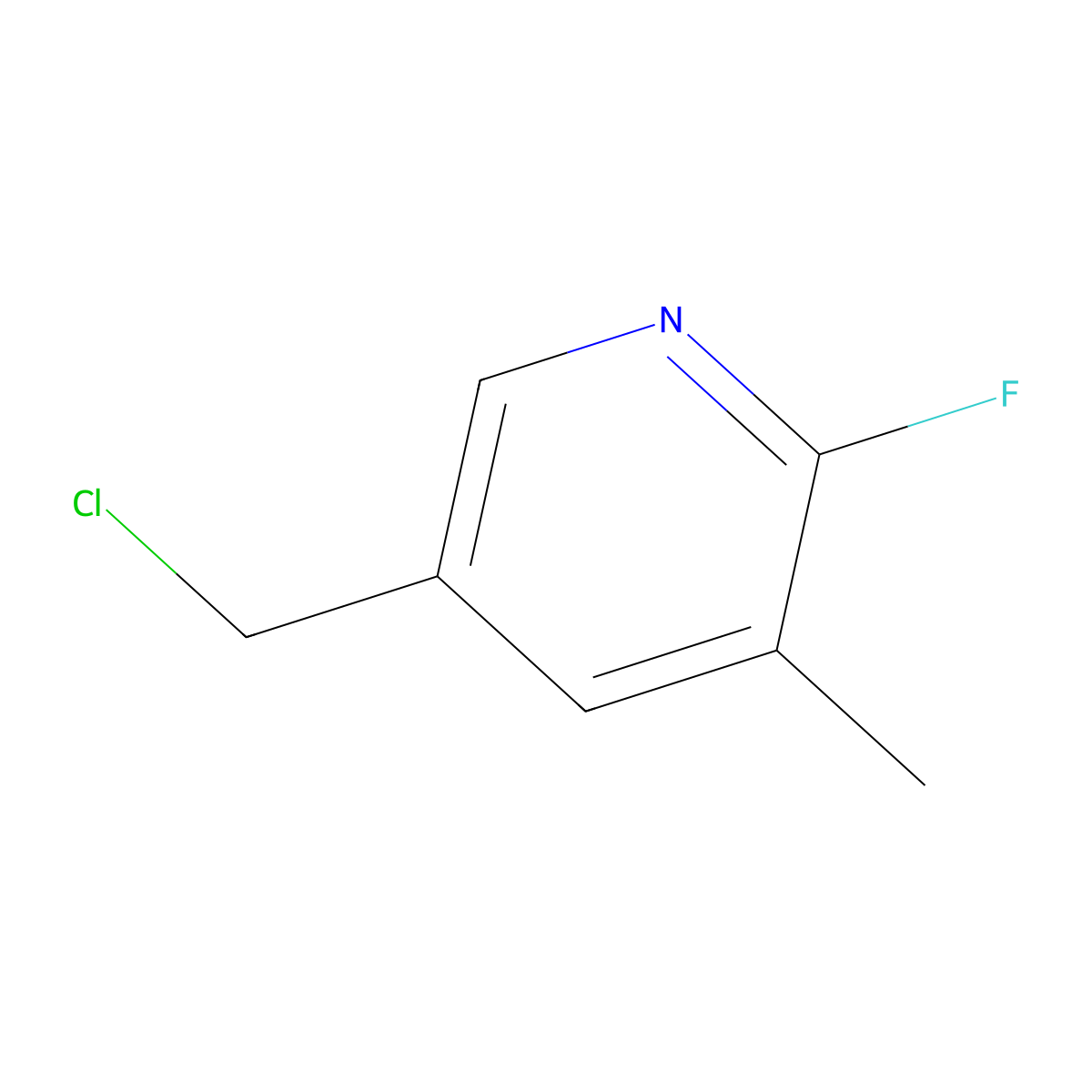 5-(Chloromethyl)-2-fluoro-3-methylpyridine molecular structure, CAS 1260812-45-0