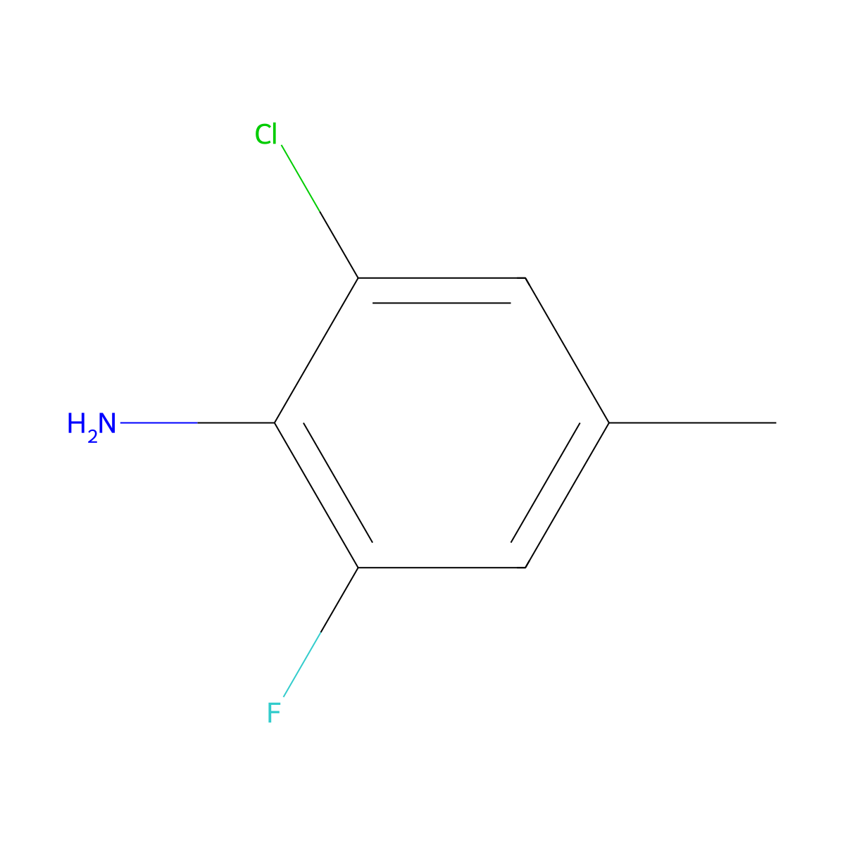 2-Chloro-6-fluoro-4-methylaniline molecular structure, CAS 1260812-48-3