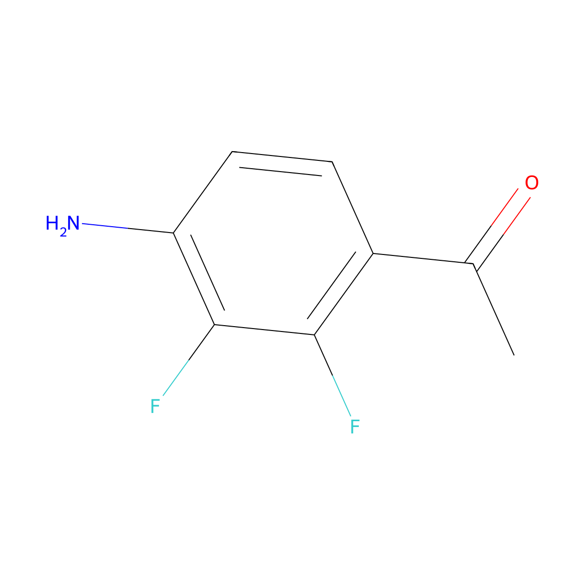 1-(4-Amino-2,3-difluoro-phenyl)-ethanone molecular structure, CAS 1260812-49-4