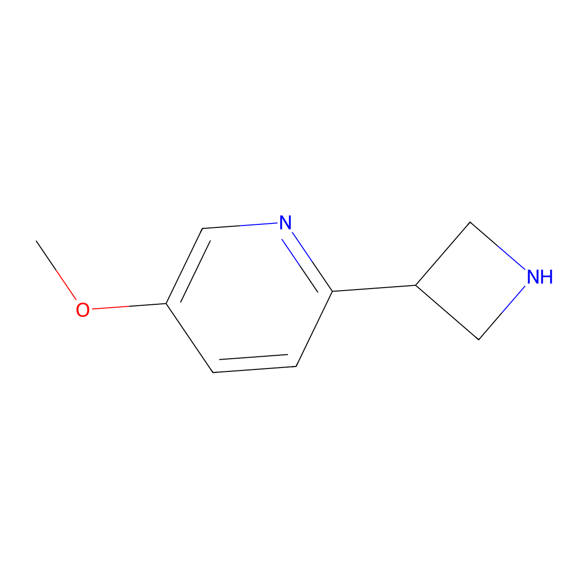2-(Azetidin-3-yl)-5-methoxypyridine molecular structure, CAS 1260812-61-0