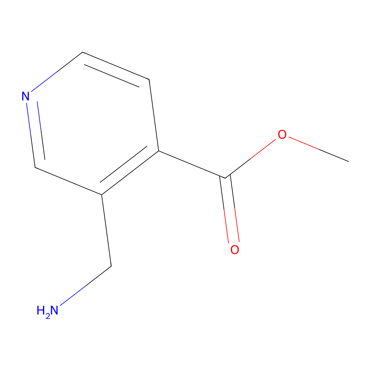 Methyl 3-(aminomethyl)isonicotinate molecular structure, CAS 1260813-08-8
