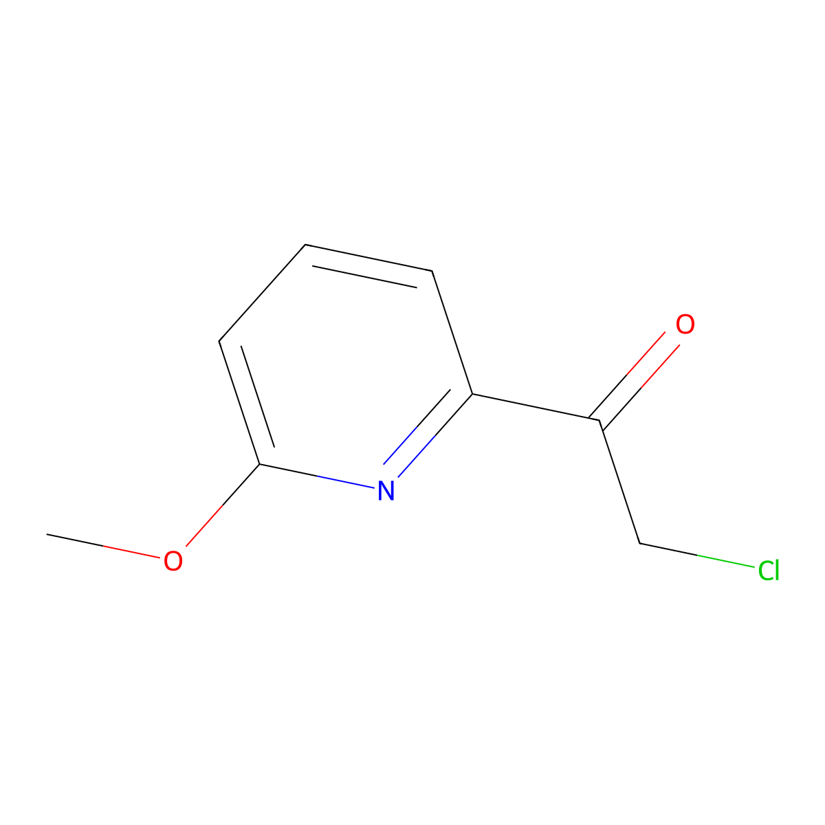2-Chloro-1-(6-methoxypyridin-2-YL)ethanone molecular structure, CAS 1260813-10-2
