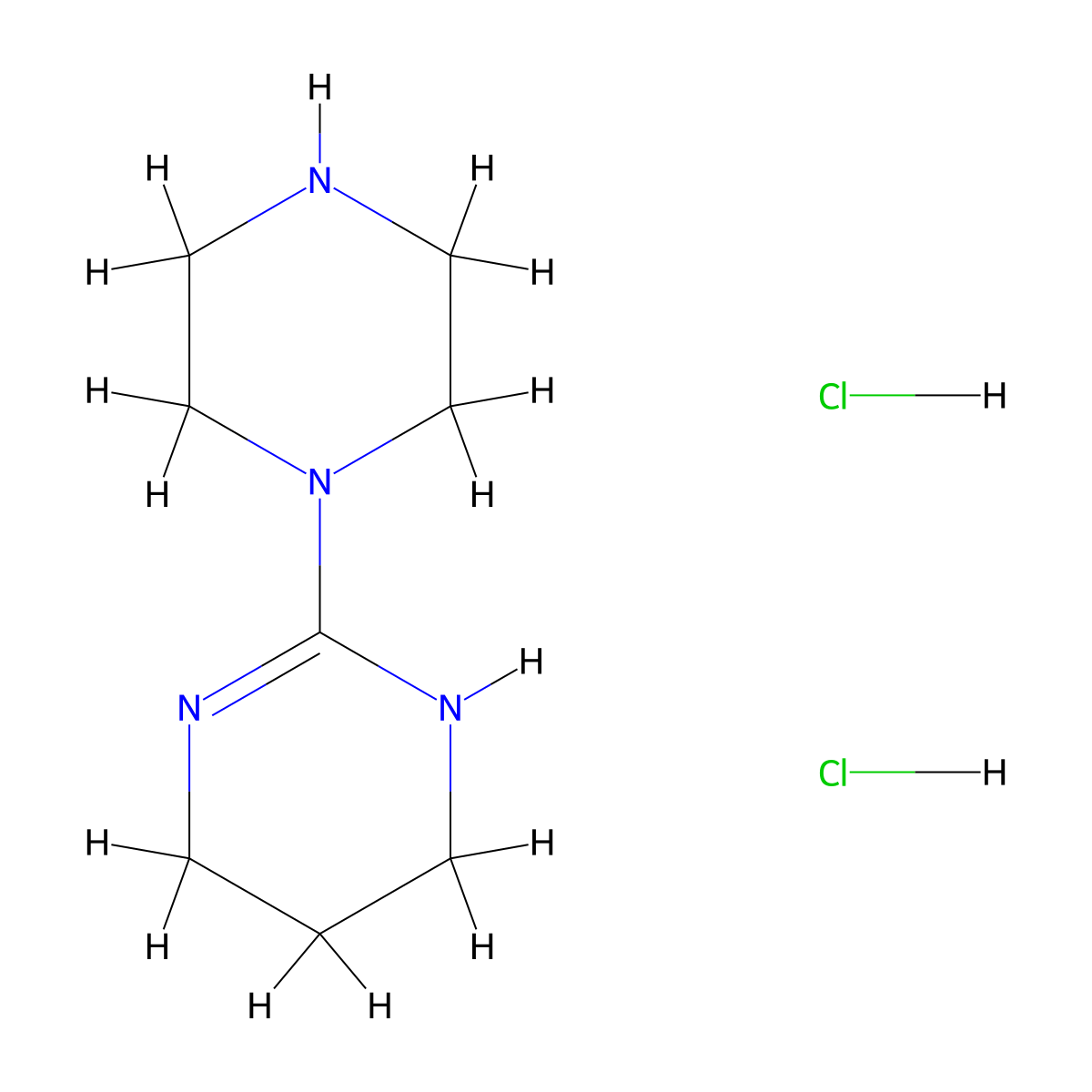 2-(Piperazin-1-yl)-1,4,5,6-tetrahydropyrimidine dihydrochloride molecular structure, CAS 1260813-70-4