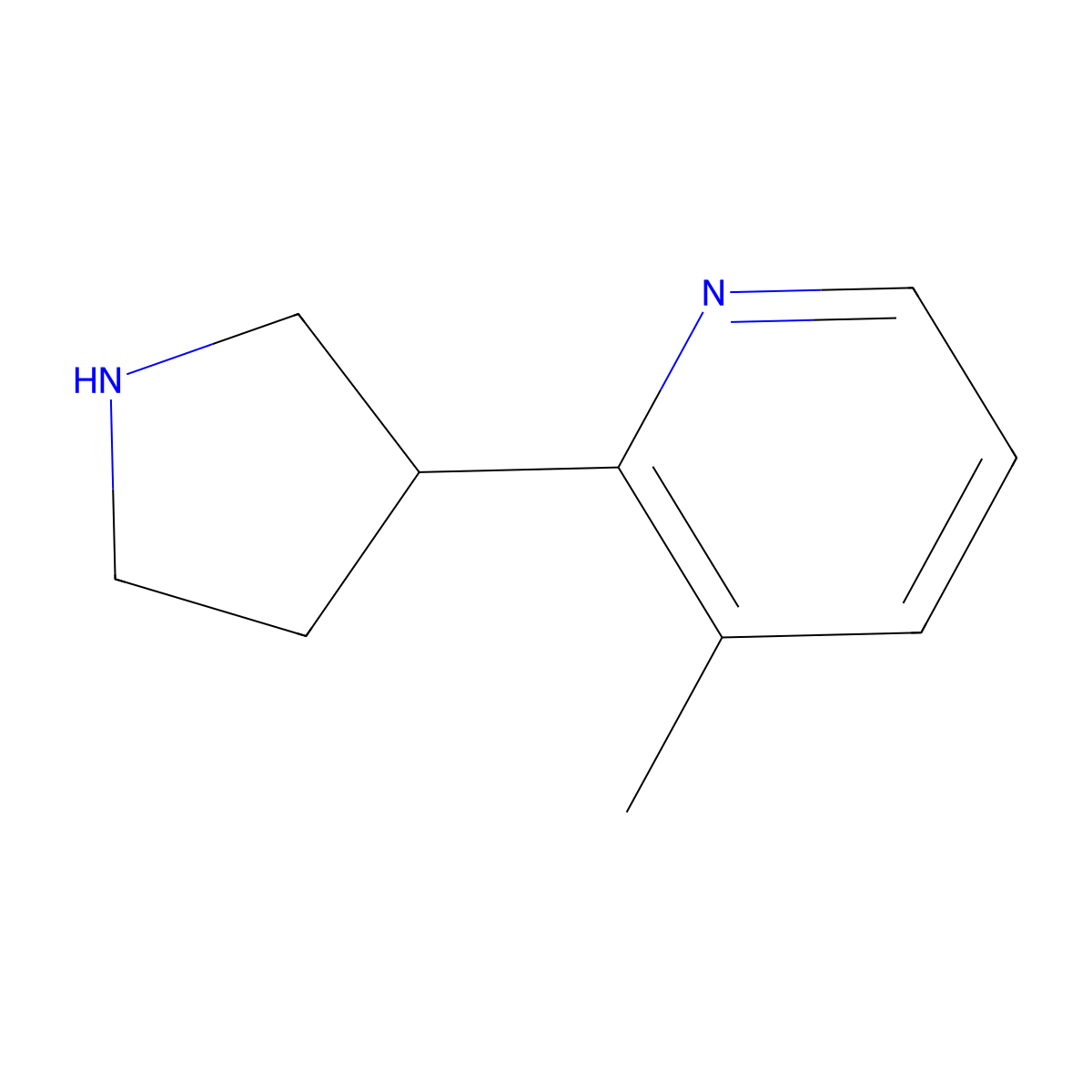 3-Methyl-2-(pyrrolidin-3-yl)pyridine molecular structure, CAS 1260813-82-8