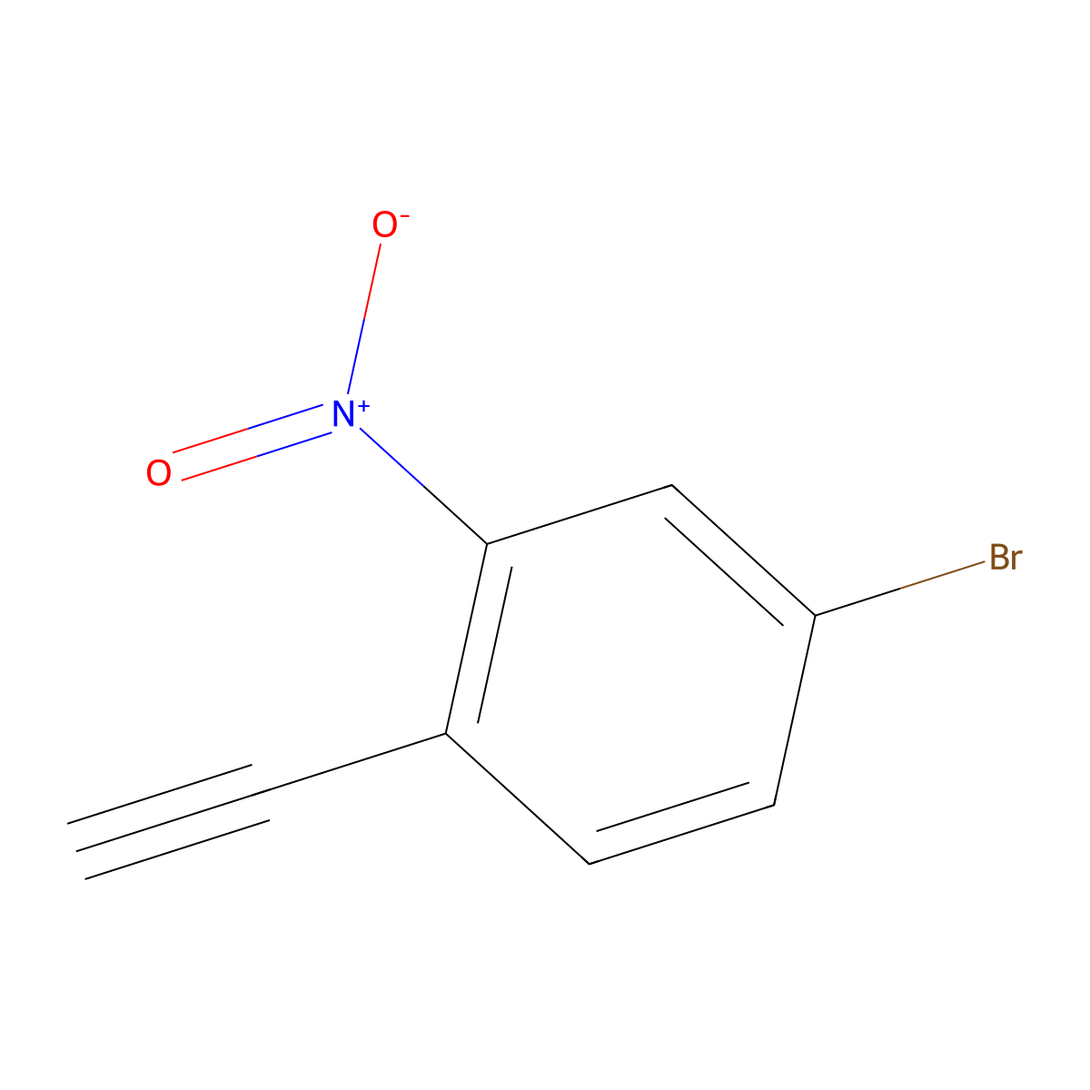 4-Bromo-1-ethynyl-2-nitrobenzene molecular structure, CAS 1260813-91-9
