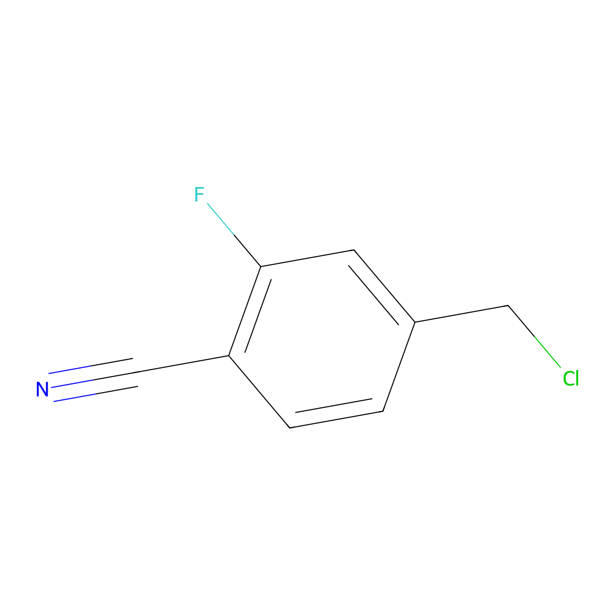 4-(Chloromethyl)-2-fluorobenzonitrile molecular structure, CAS 1260814-48-9