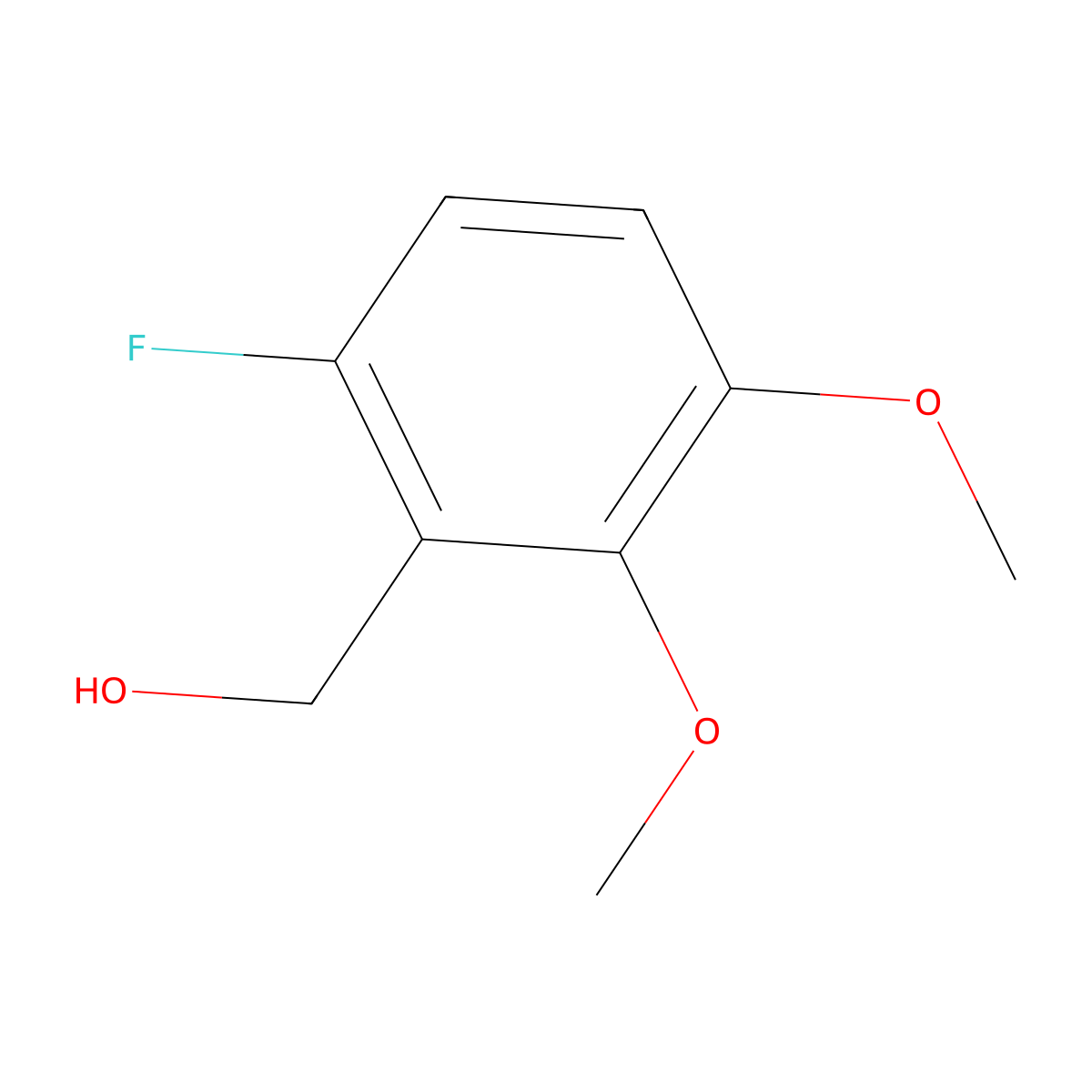 2,3-Dimethoxy-6-fluorobenzyl alcohol molecular structure, CAS 1260814-69-4