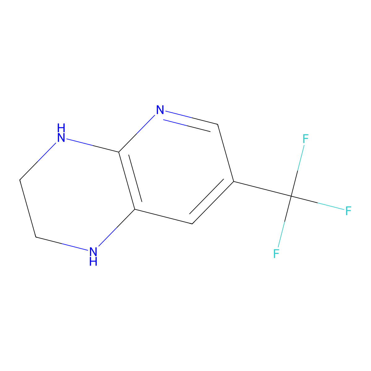7-(Trifluoromethyl)-1,2,3,4-tetrahydropyrido[2,3-b]pyrazine molecular structure, CAS 1260816-21-4