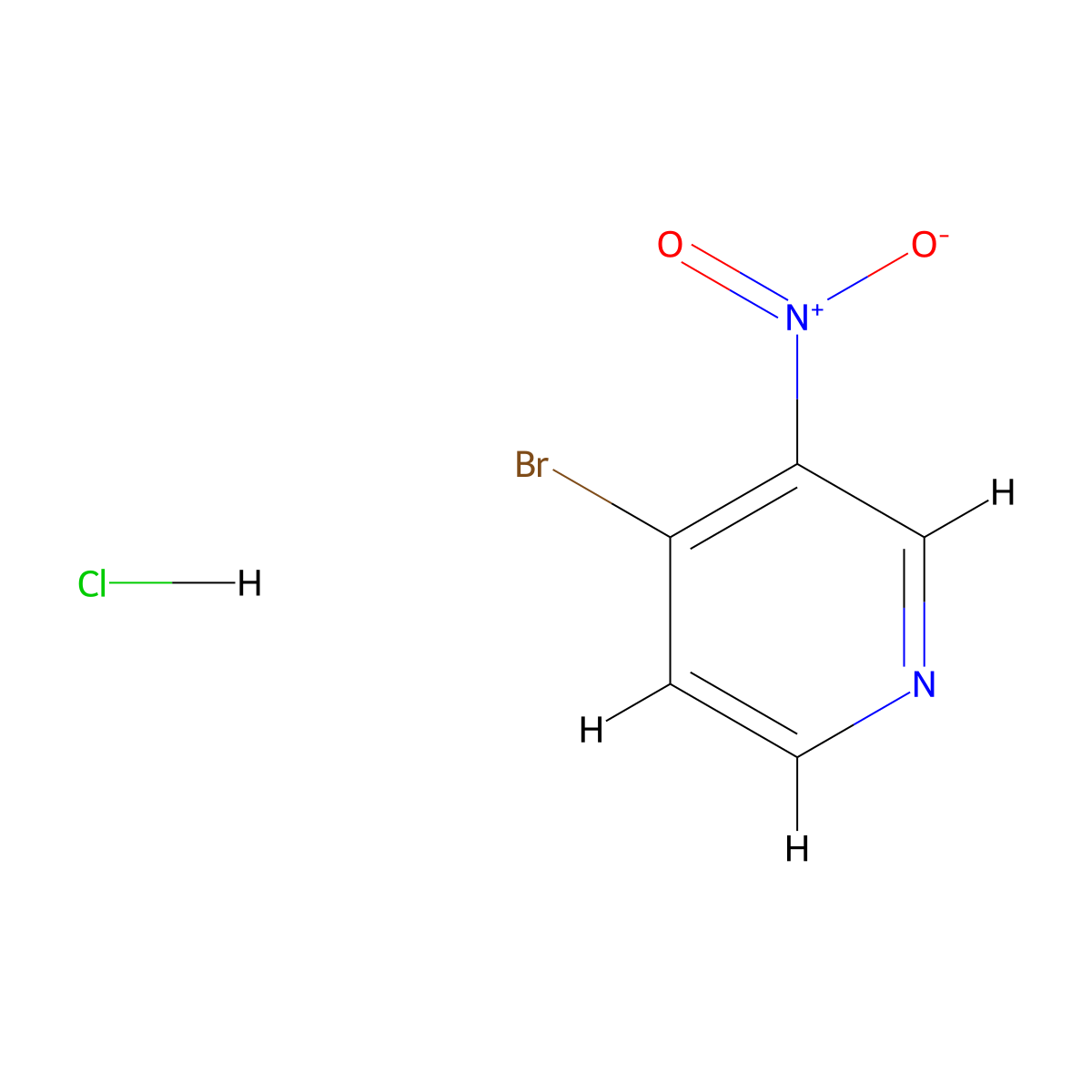 4-Bromo-3-nitropyridine hydrochloride molecular structure, CAS 1260816-42-9