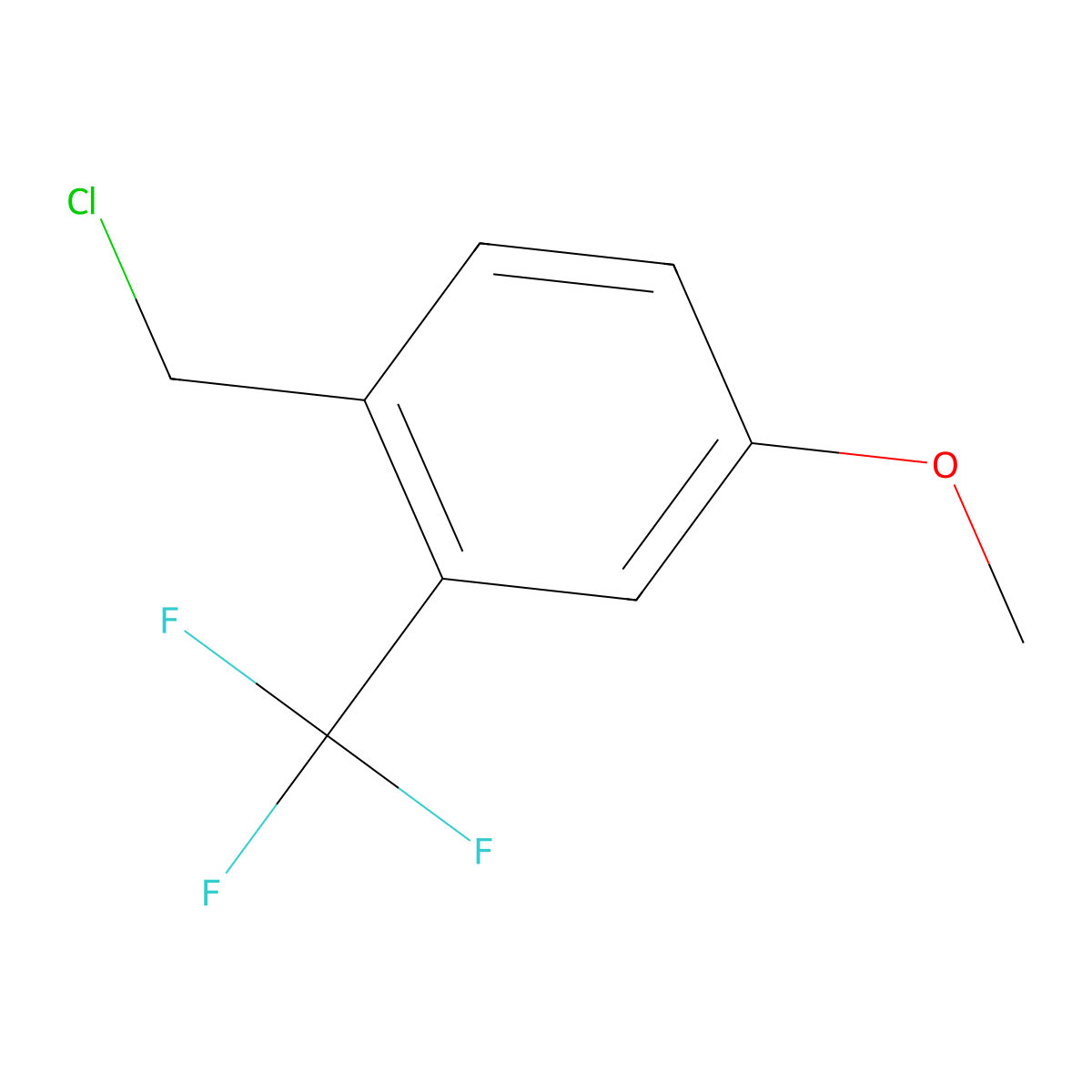 4-Methoxy-2-(trifluoromethyl)benzyl chloride molecular structure, CAS 1260817-43-3