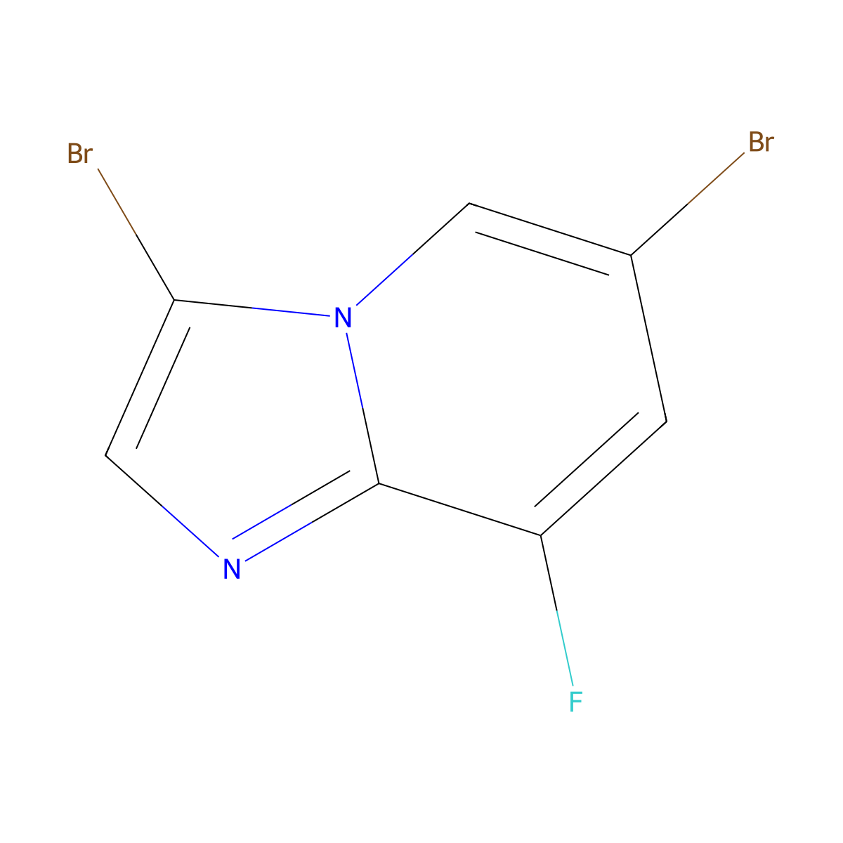 3,6-Dibromo-8-fluoroimidazo[1,2-a]pyridine molecular structure, CAS 1260817-61-5