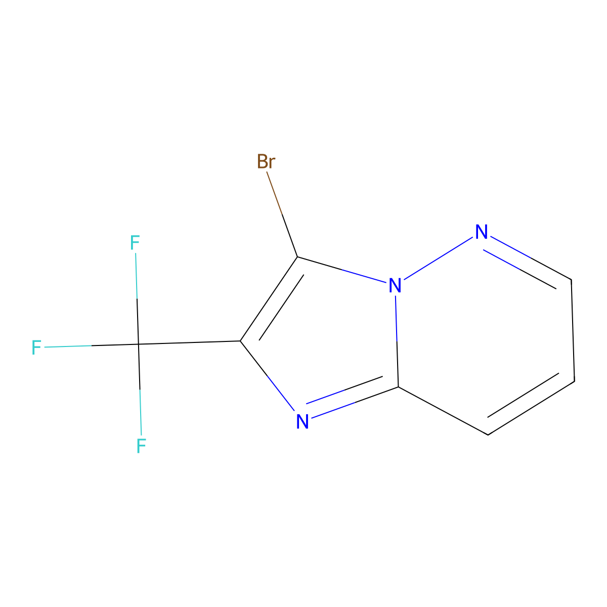 3-Bromo-2-(trifluoromethyl)imidazo[1,2-b]pyridazine molecular structure, CAS 1260817-66-0