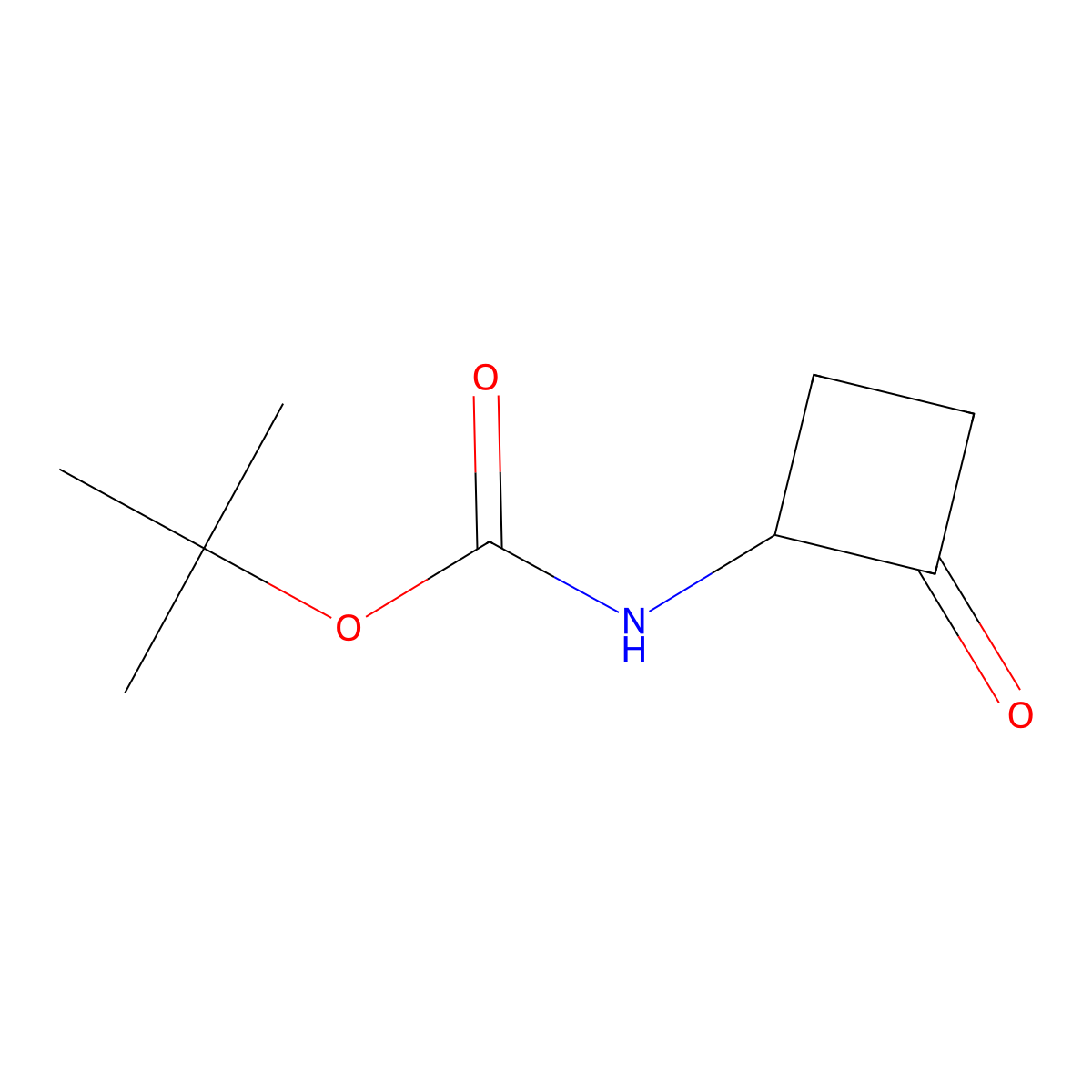 tert-butyl N-(2-oxocyclobutyl)carbamate molecular structure, CAS 1260817-77-3
