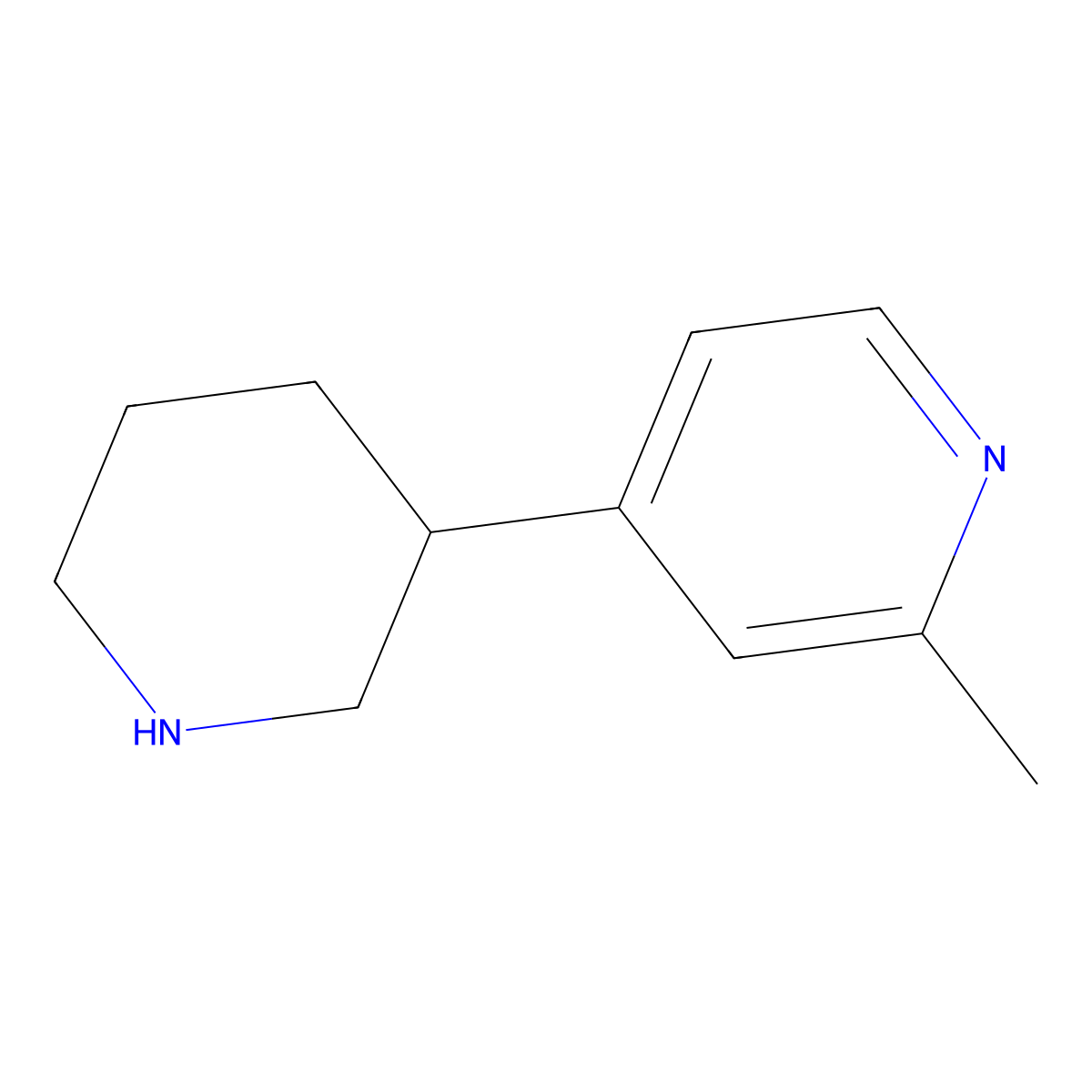 2-Methyl-4-(piperidin-3-YL)pyridine molecular structure, CAS 1260822-49-8
