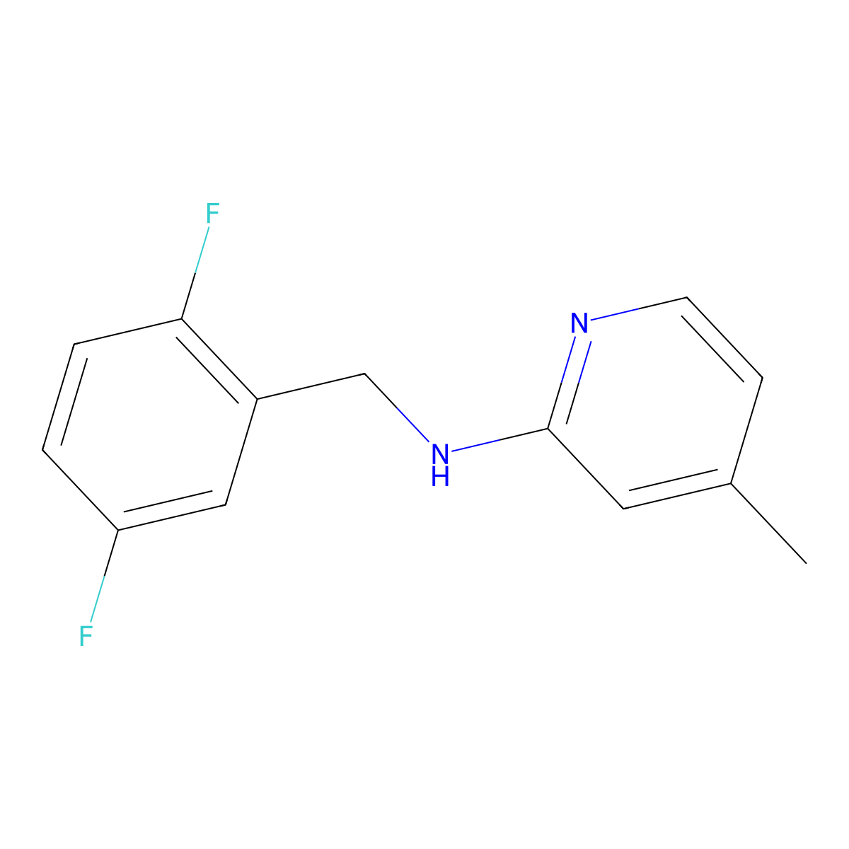 N-[(2,5-Difluorophenyl)methyl]-4-methyl-2-pyridinamine molecular structure, CAS 1260823-45-7