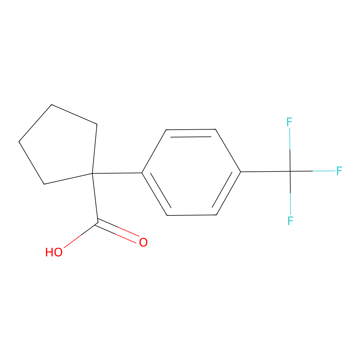 1-(4-Trifluoromethylphenyl)cyclopentanecarboxylic acid molecular structure, CAS 1260823-68-4