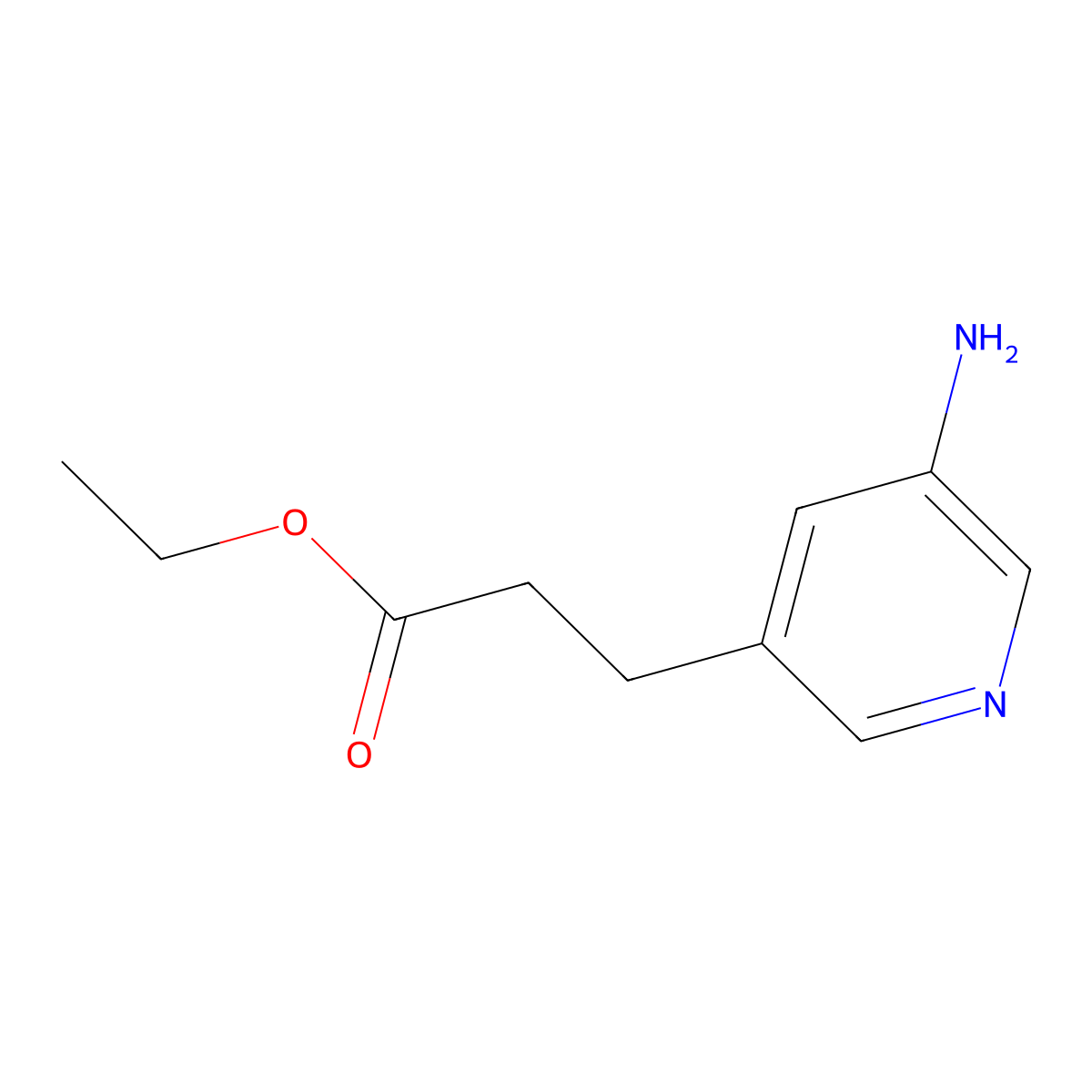 Ethyl 3-(5-aminopyridin-3-YL)propanoate molecular structure, CAS 1260824-37-0