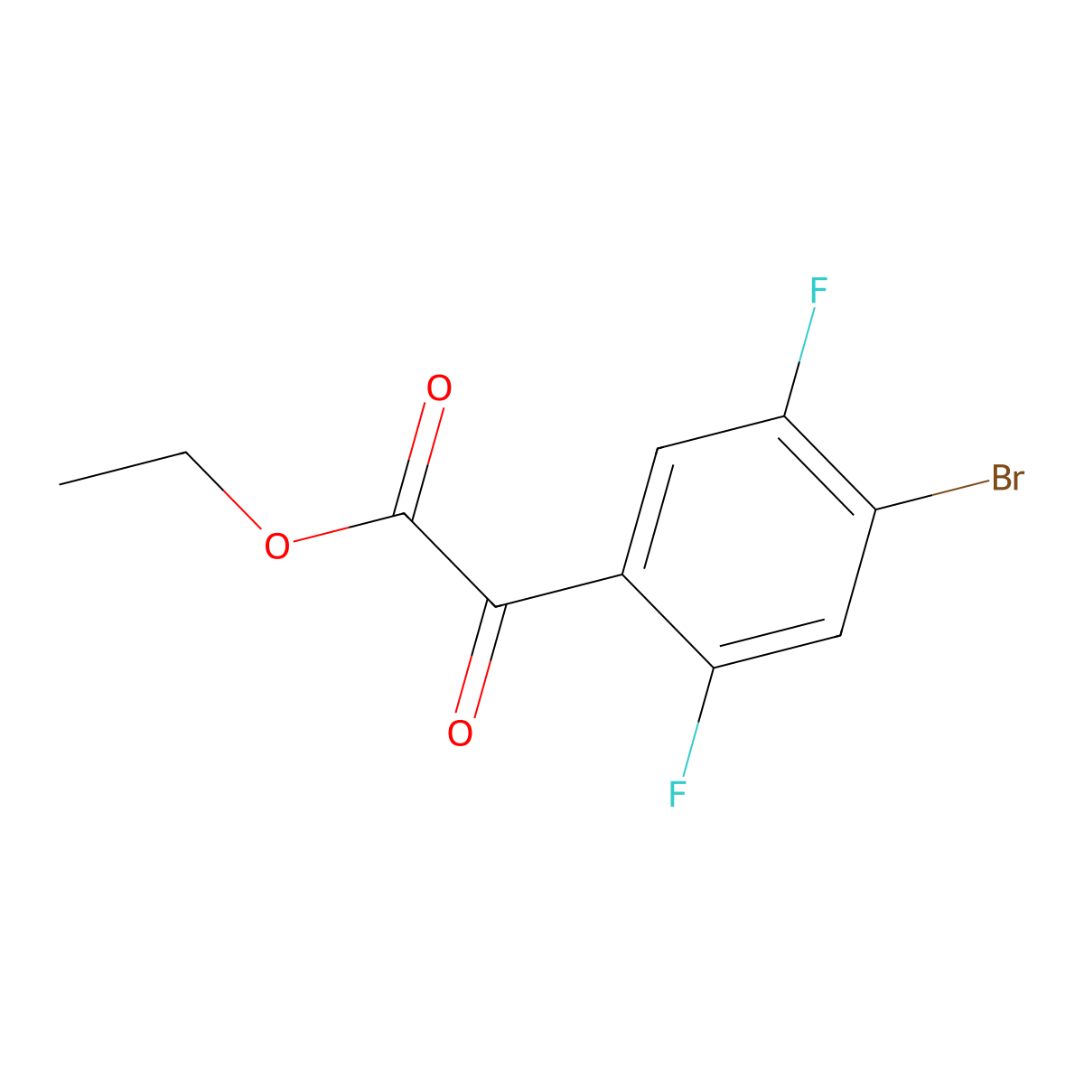 Ethyl 4-bromo-2,5-difluoro-alpha-oxobenZeneacetate molecular structure, CAS 1260824-81-4