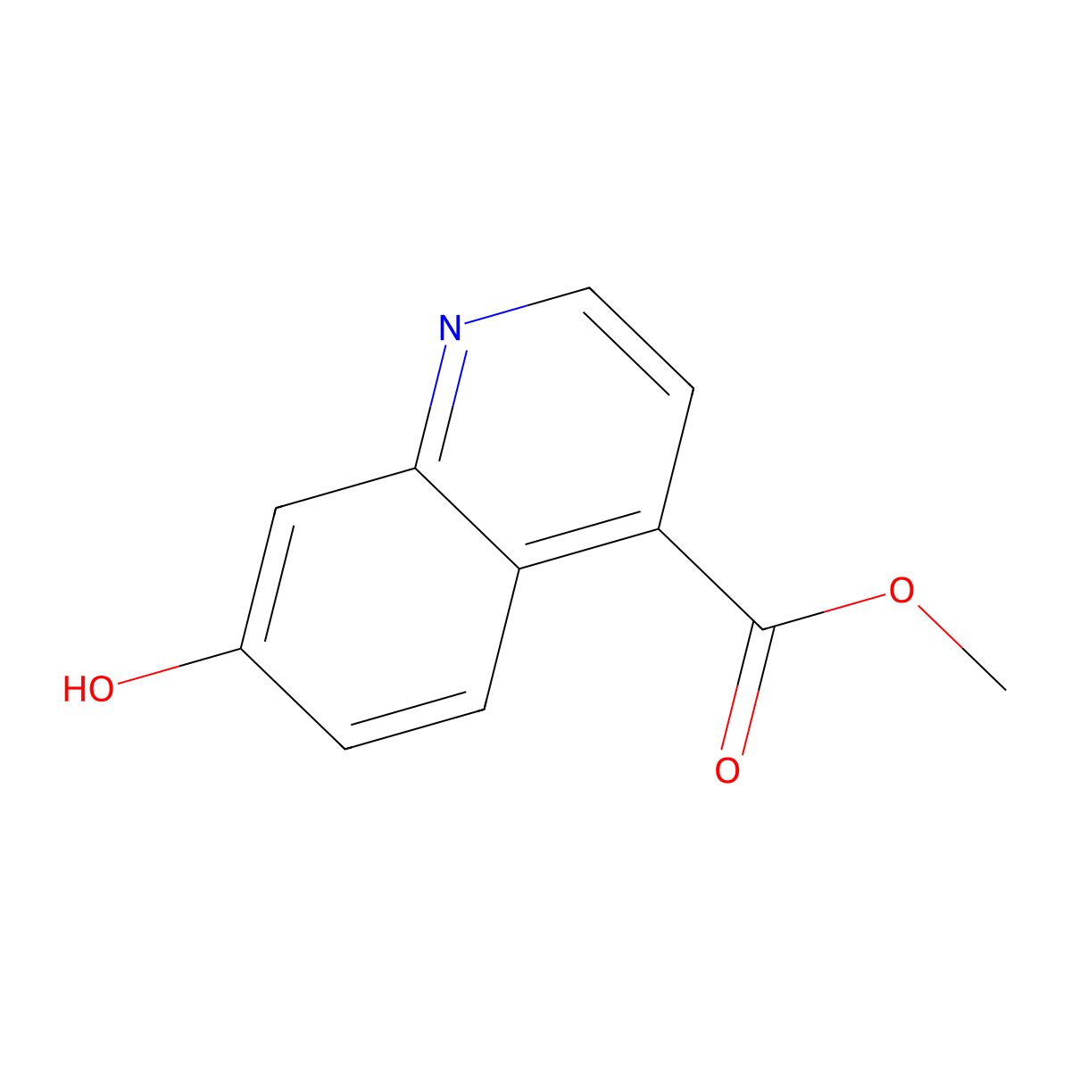 Methyl 7-hydroxyquinoline-4-carboxylate molecular structure, CAS 1260825-38-4