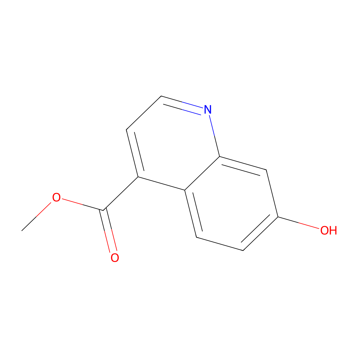 Methyl 7-hydroxyquinoline-4-carboxylate molecular structure, CAS 1260825-38-4