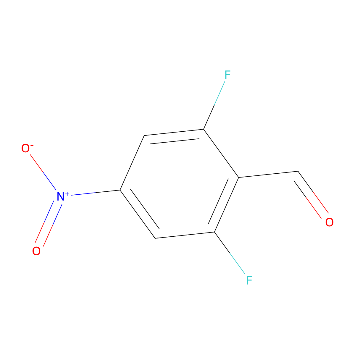 2,6-Difluoro-4-nitrobenzaldehyde molecular structure, CAS 1260825-63-5