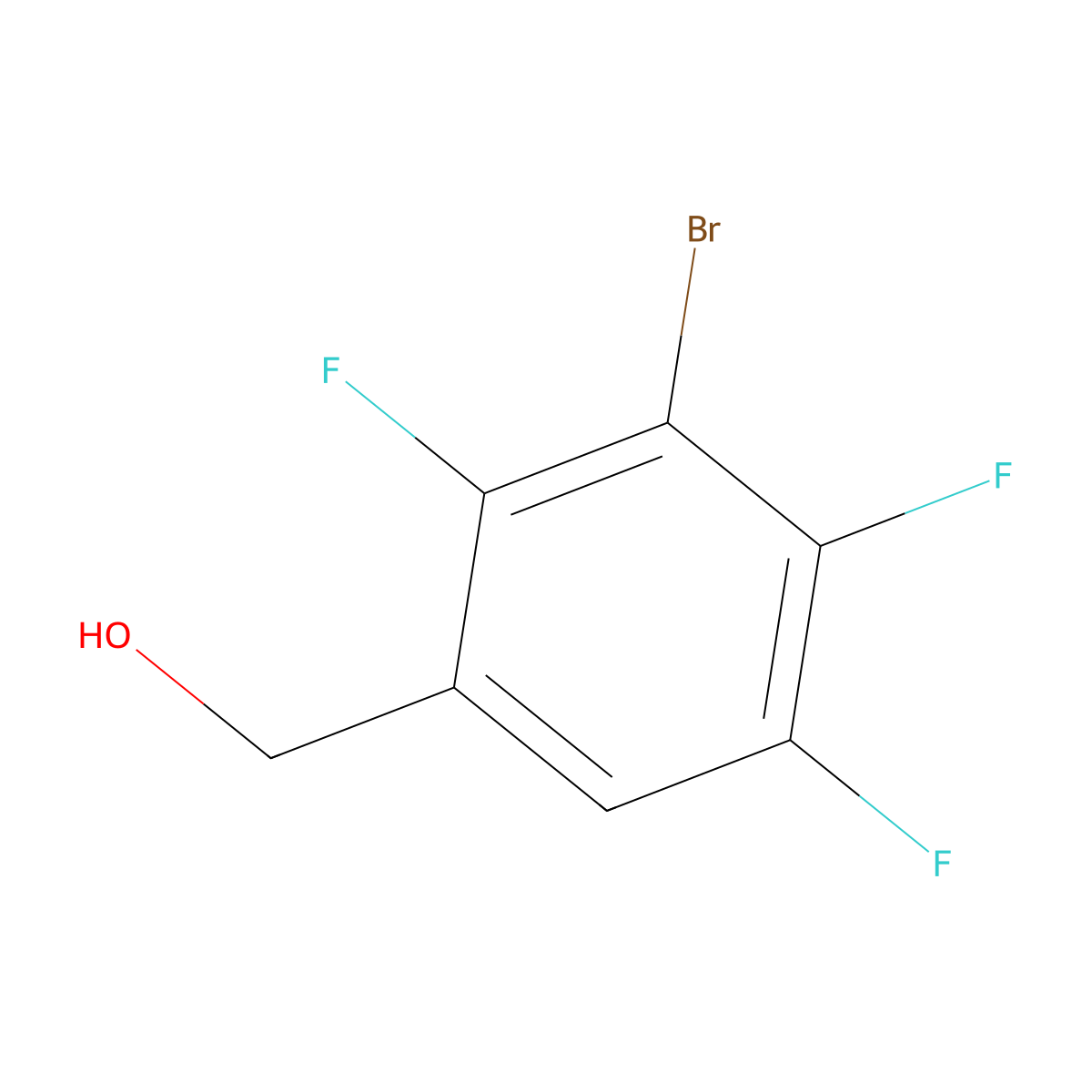 3-Bromo-2,4,5-trifluorobenzyl alcohol molecular structure, CAS 1260825-79-3