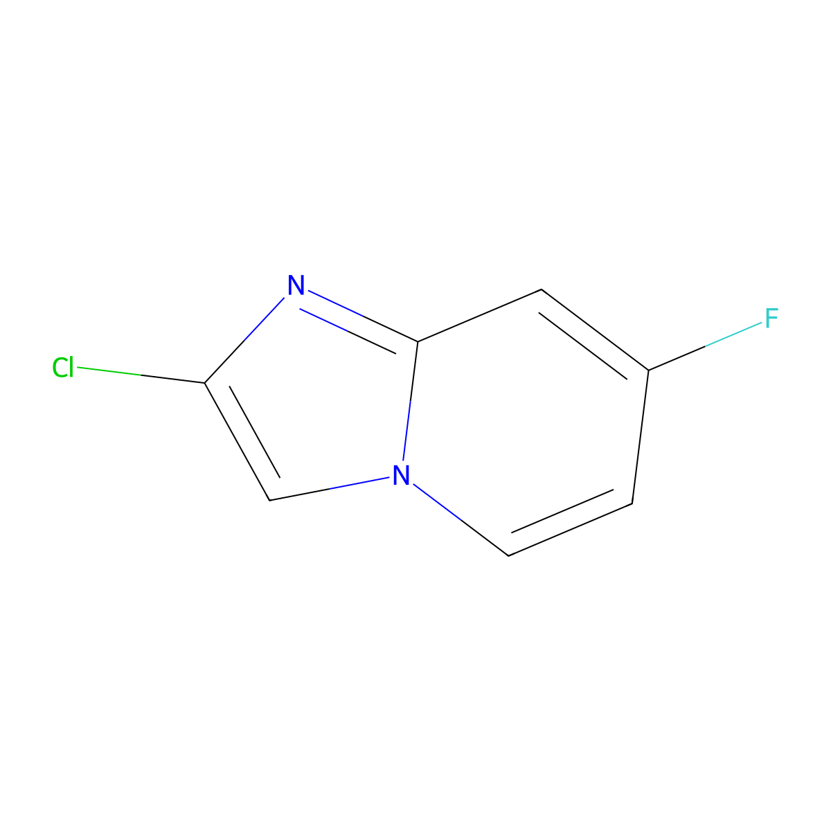 2-Chloro-7-fluoroimidazo[1,2-A]pyridine molecular structure, CAS 1260826-05-8