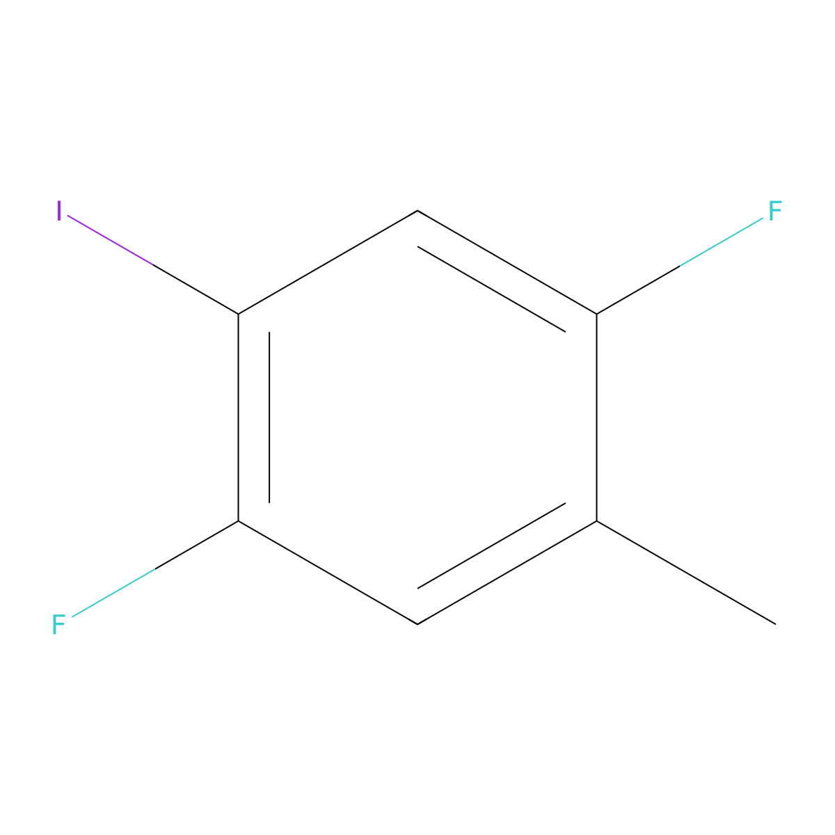 1,4-Difluoro-2-iodo-5-methylbenzene molecular structure, CAS 1260826-35-4