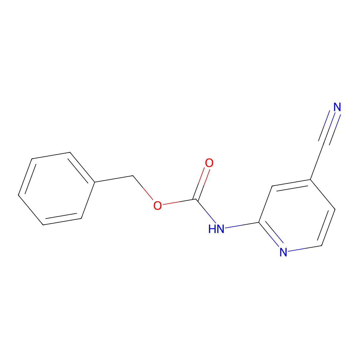 benzyl N-(4-cyanopyridin-2-yl)carbamate molecular structure, CAS 1260826-49-0