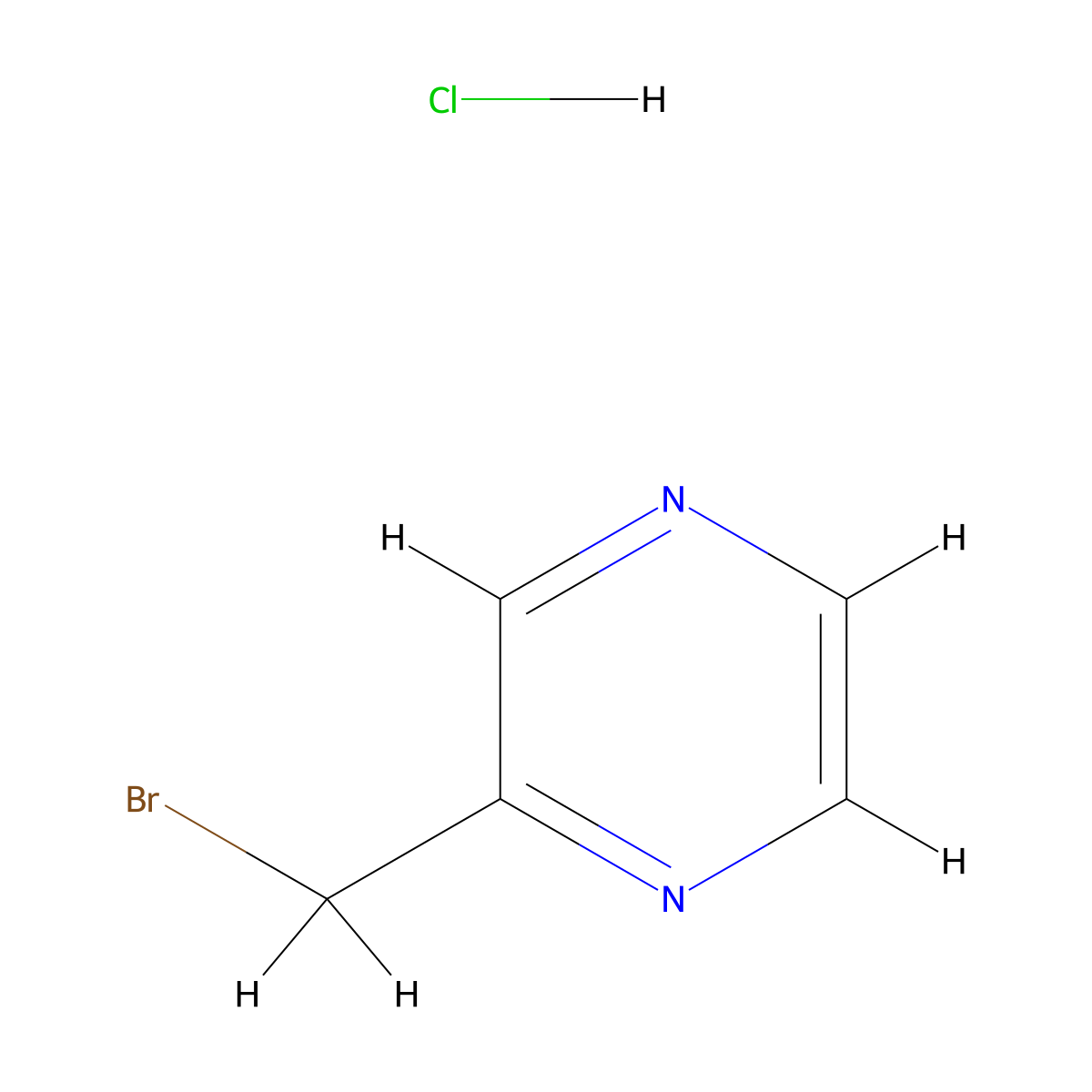 2-(Bromomethyl)pyrazine hydrochloride molecular structure, CAS 1260826-80-9