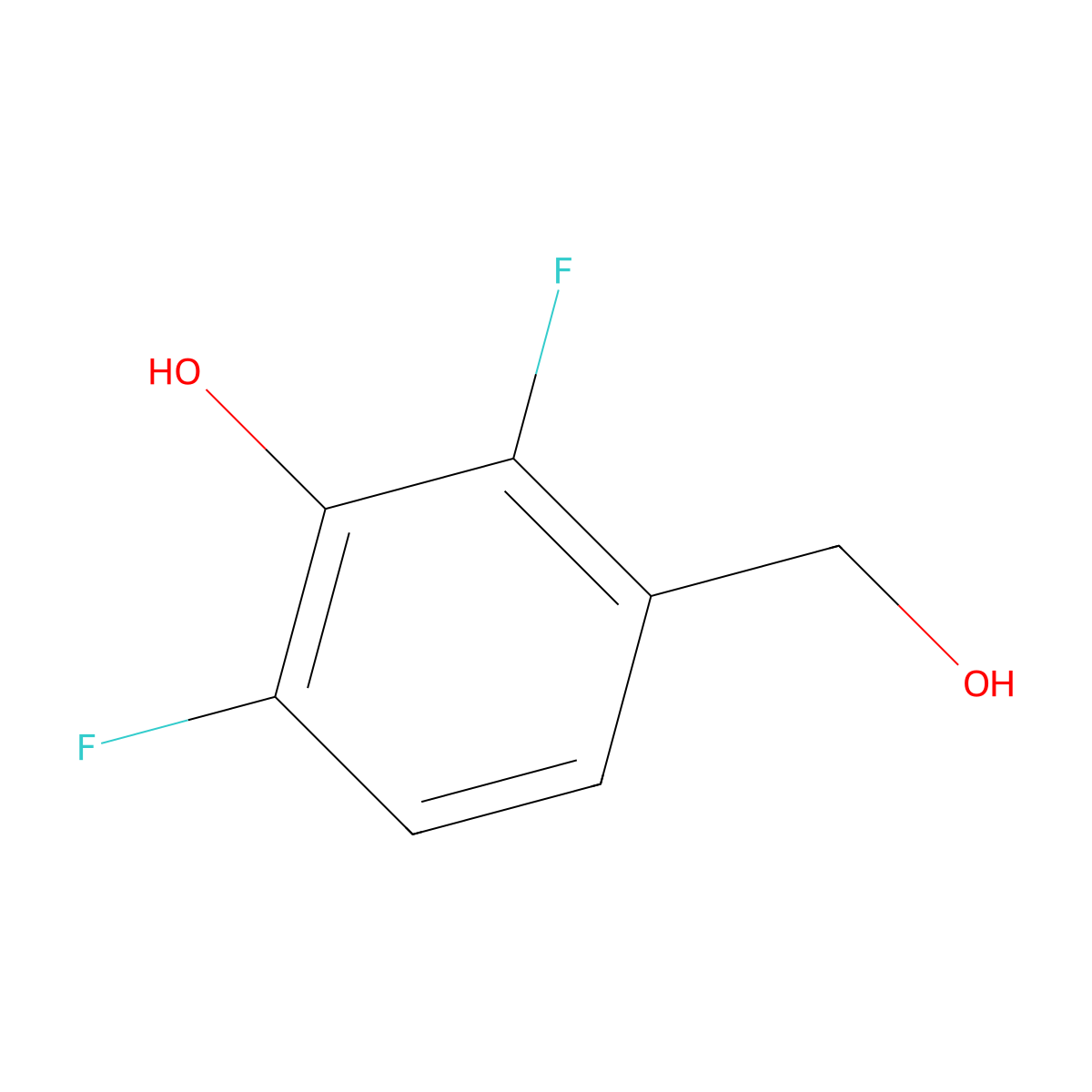 2,6-Difluoro-3-(hydroxymethyl)phenol molecular structure, CAS 1260826-91-2