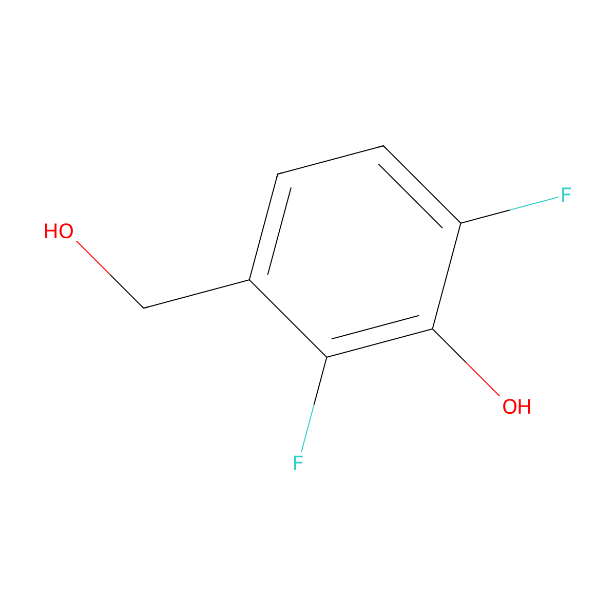 2,6-Difluoro-3-(hydroxymethyl)phenol molecular structure, CAS 1260826-91-2