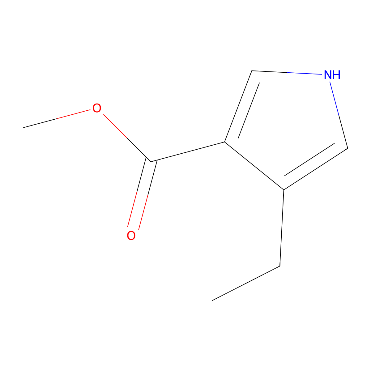 Methyl 4-ethyl-1H-pyrrole-3-carboxylate molecular structure, CAS 1260827-11-9