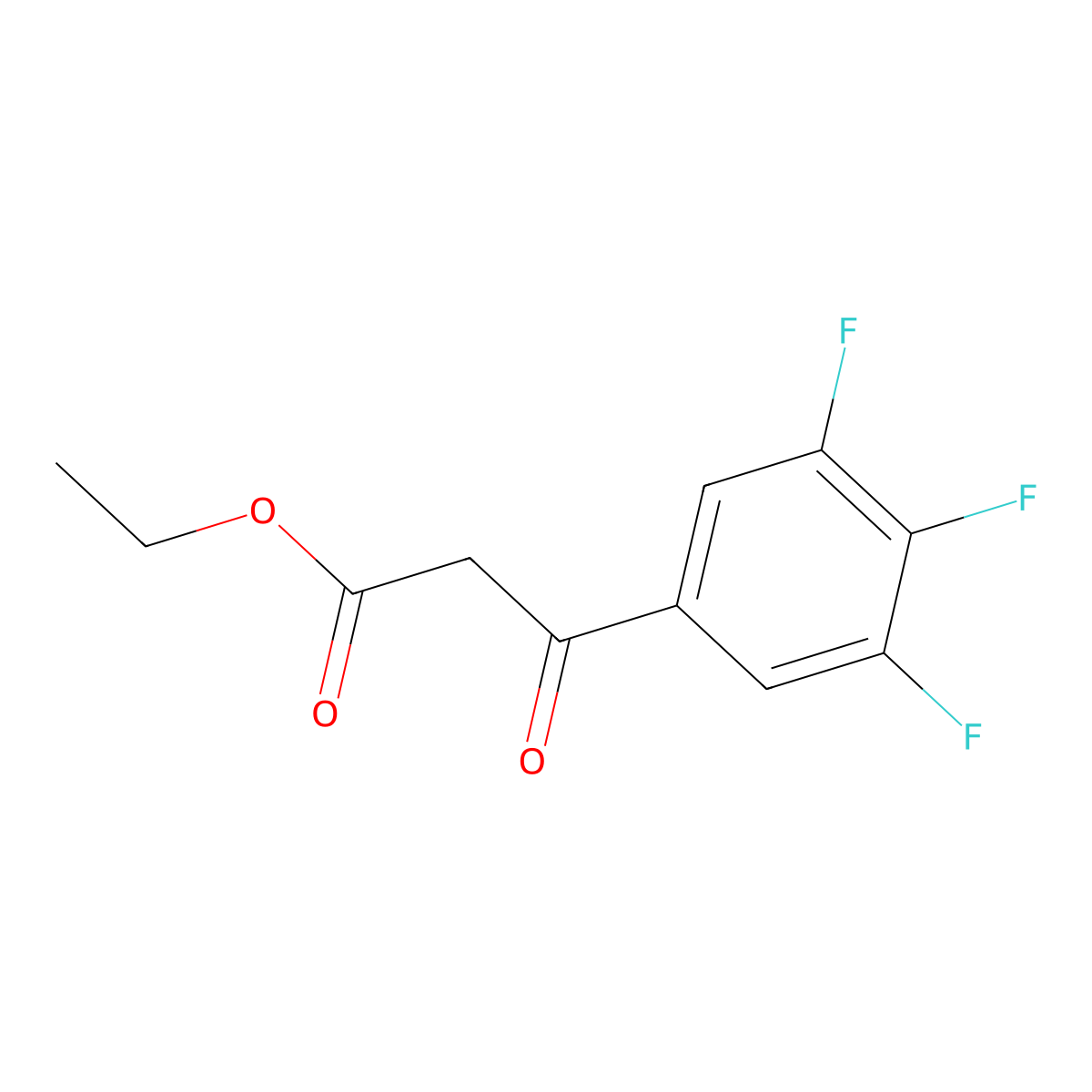 Ethyl (3,4,5-trifluorobenzoyl)acetate molecular structure, CAS 1260827-62-0