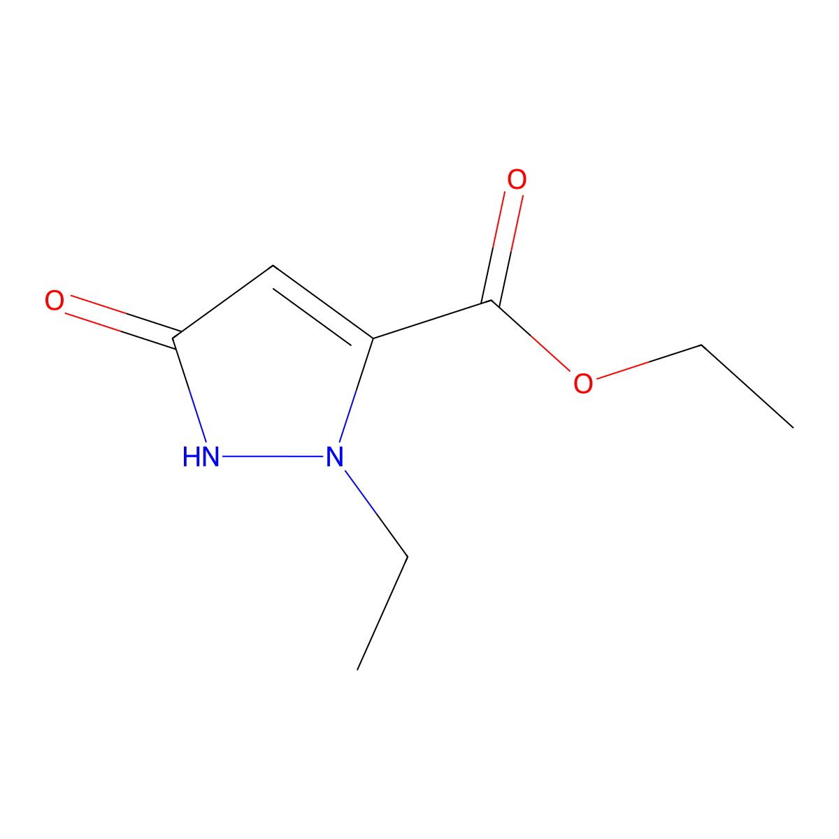 ethyl 1-ethyl-3-hydroxy-1H-pyrazole-5-carboxylate molecular structure, CAS 1260827-64-2