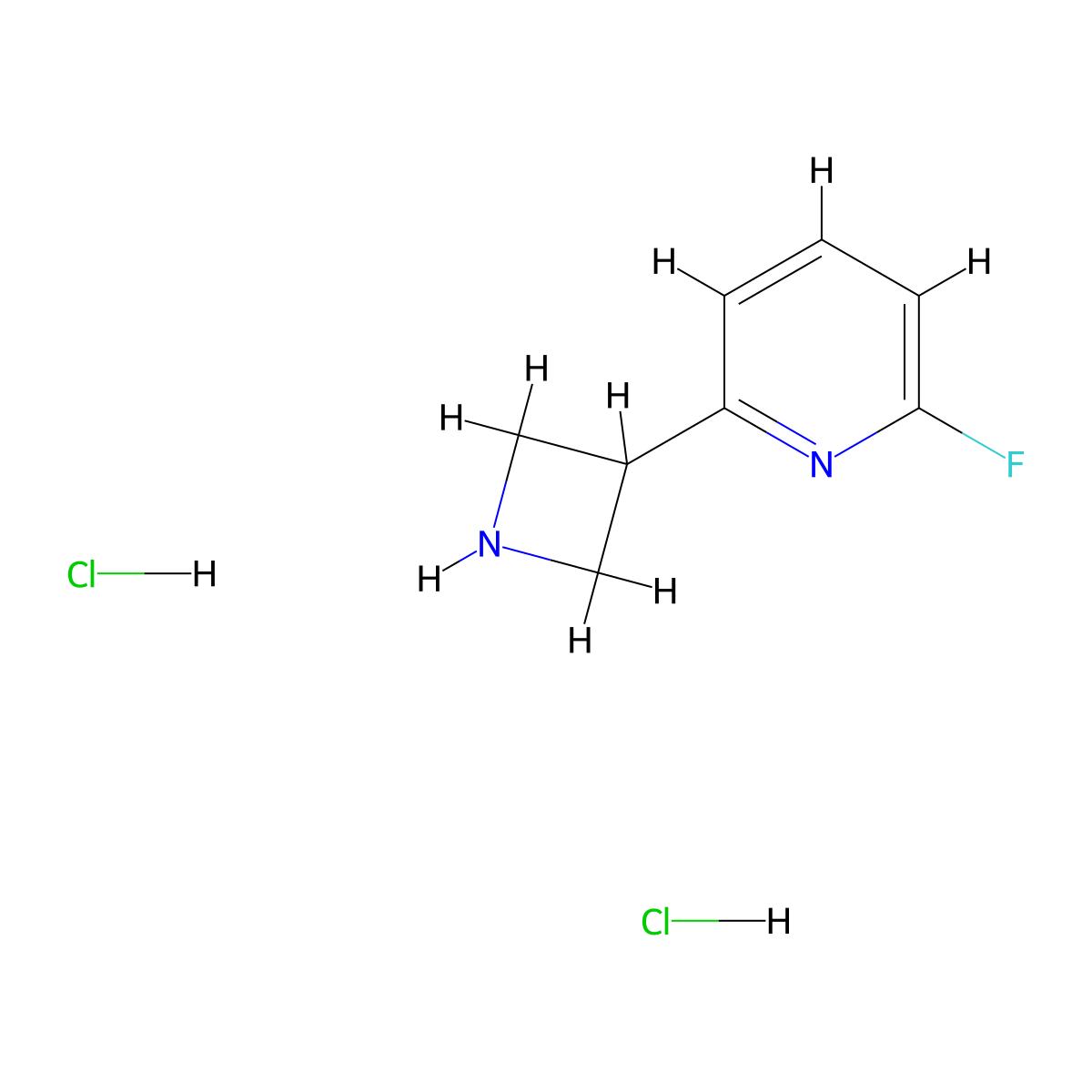 2-(Azetidin-3-yl)-6-fluoropyridine dihydrochloride molecular structure, CAS 1260828-79-2