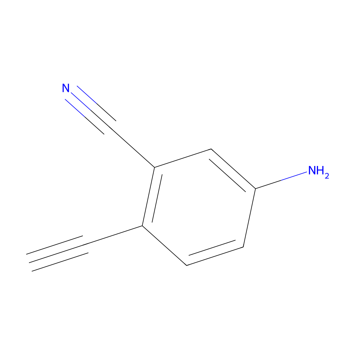 5-Amino-2-ethynylbenzonitrile molecular structure, CAS 1260828-90-7