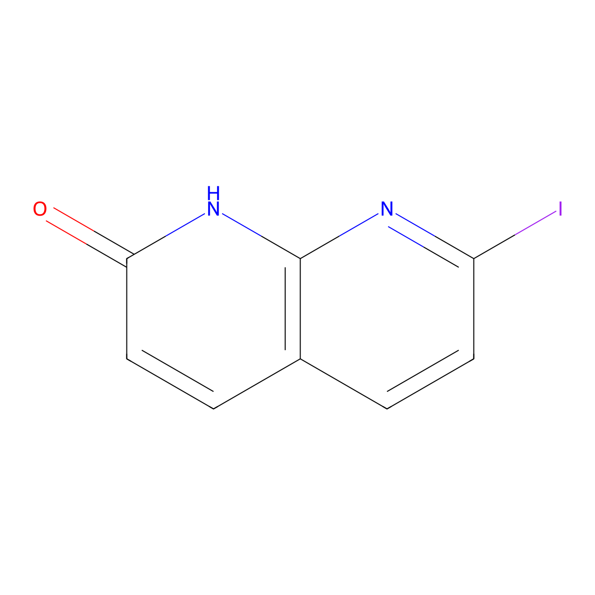 7-Iodo-1,8-naphthyridin-2(1H)-one molecular structure, CAS 1260829-71-7